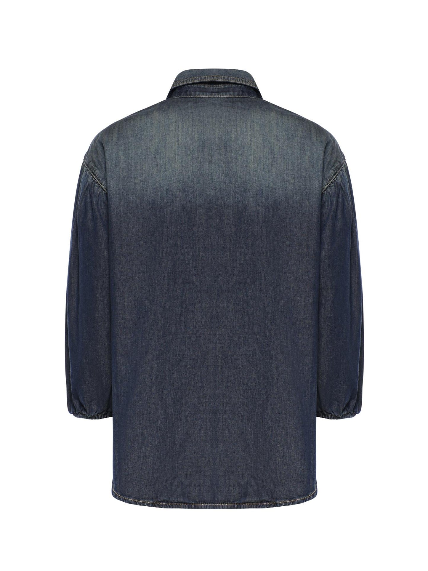 Camicia in denim con maniche a palloncino