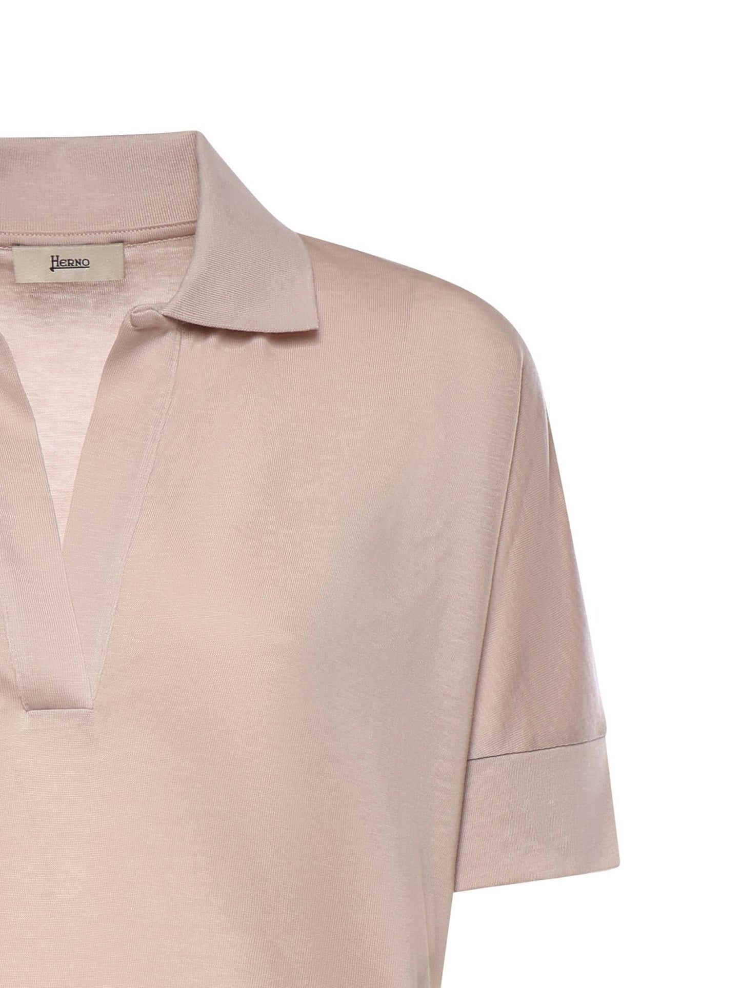 Polo in glam knit effect