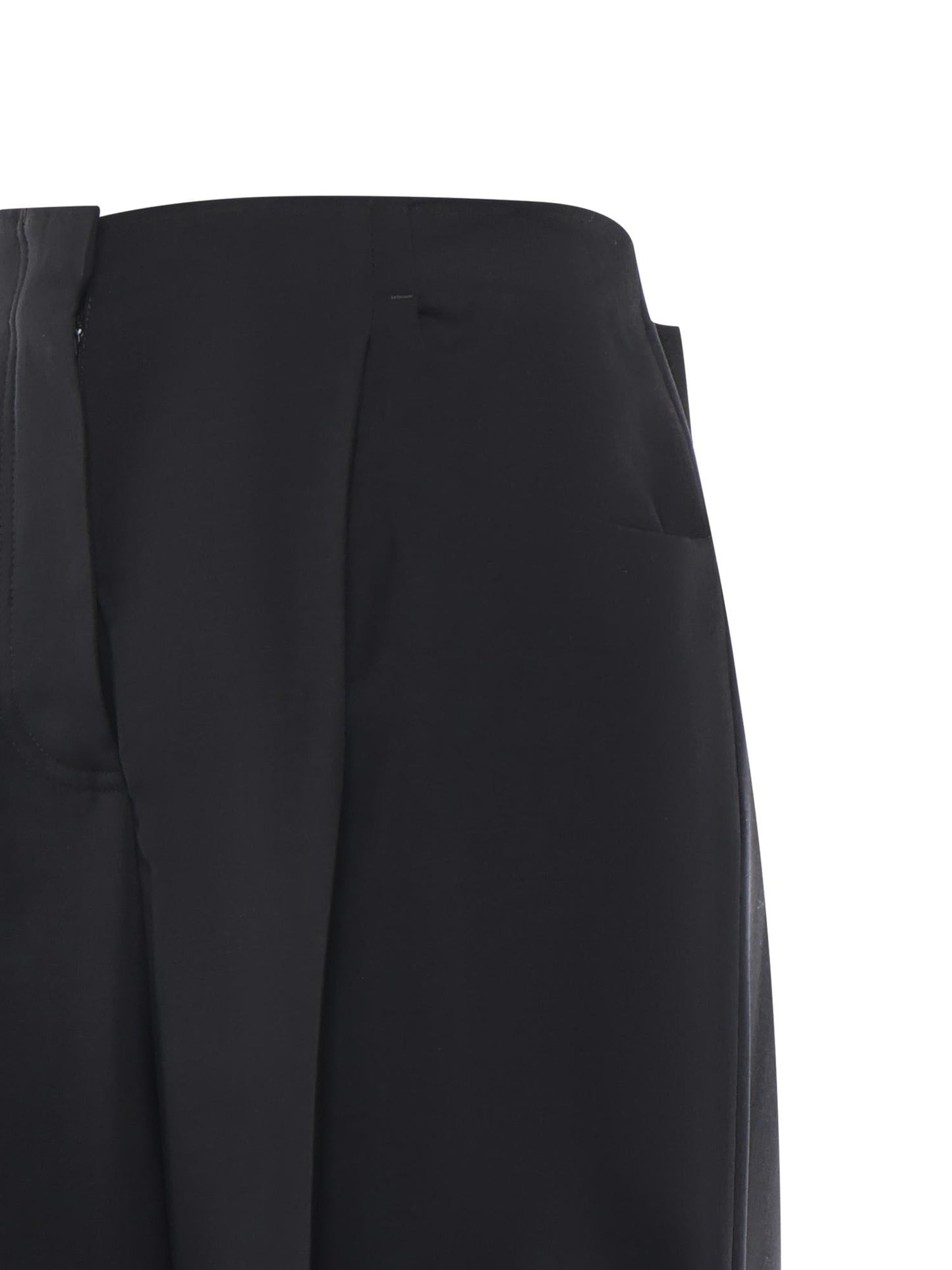 Pantaloni wide leg in lana e mohair