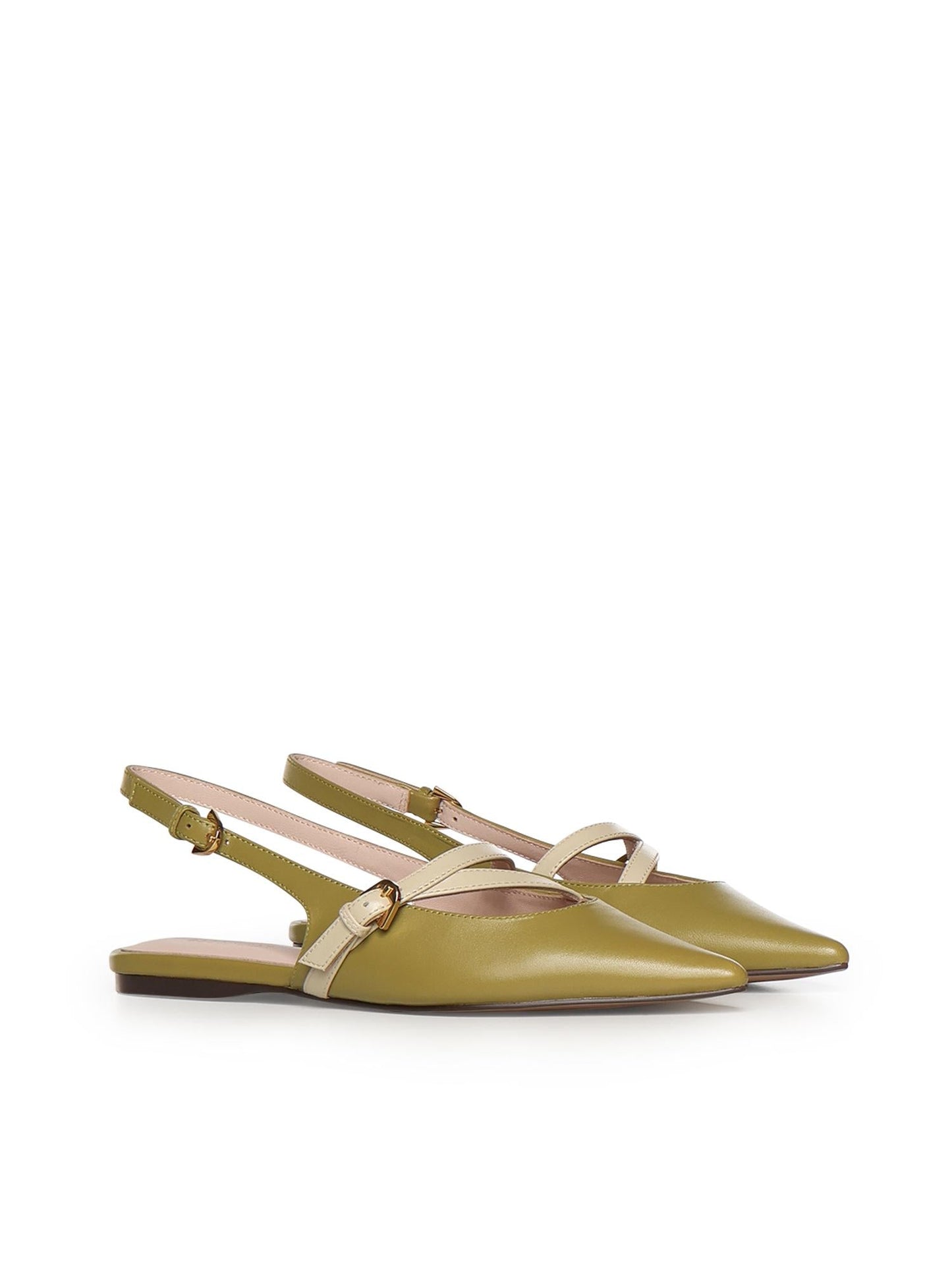 Ballerine slingback in pelle