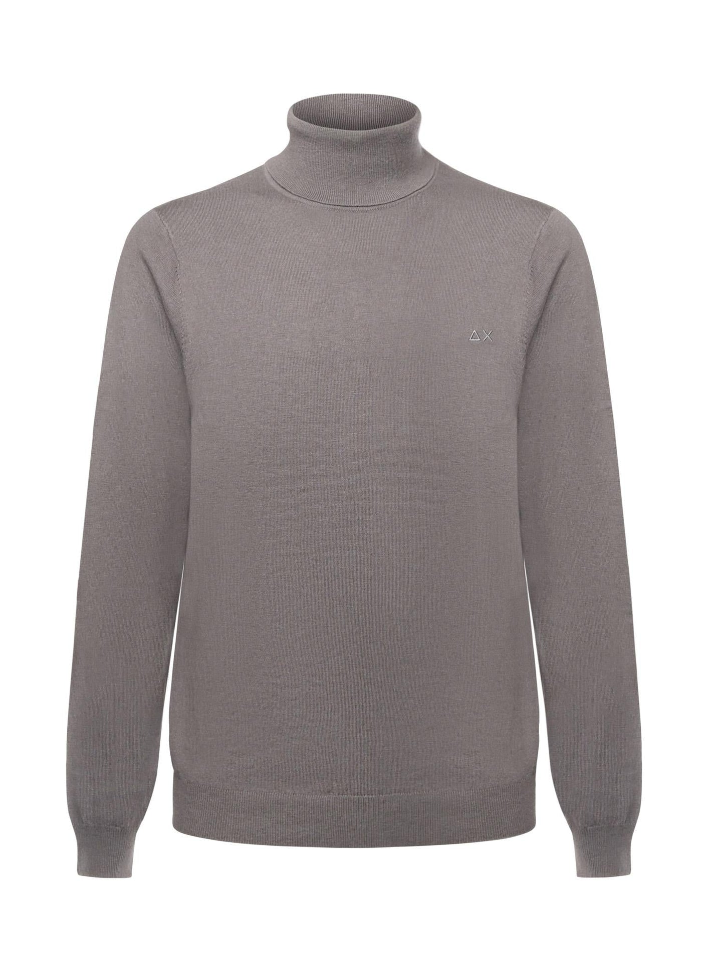 Maglia dolcevita in cotone e lana