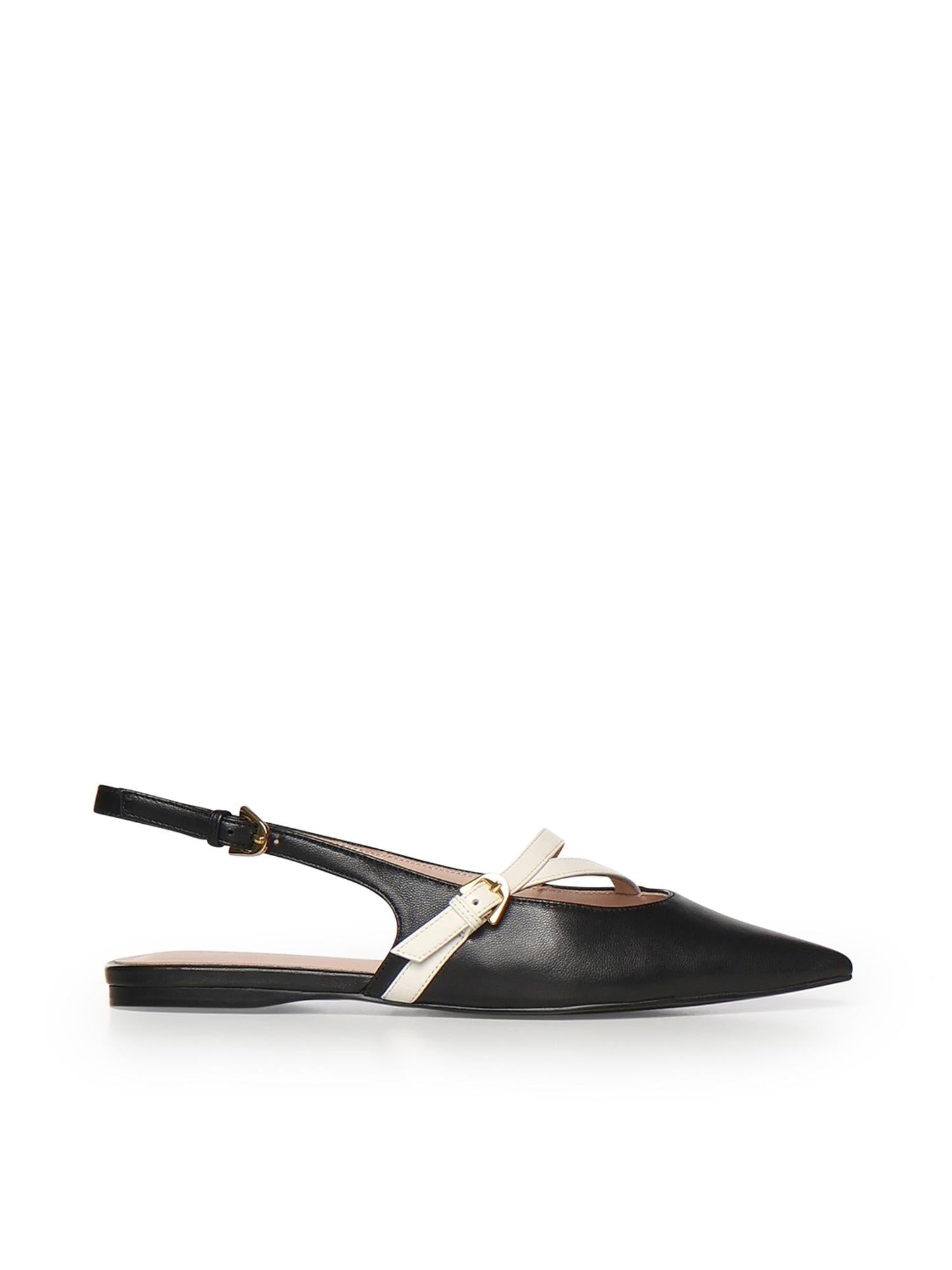 Ballerine slingback in pelle