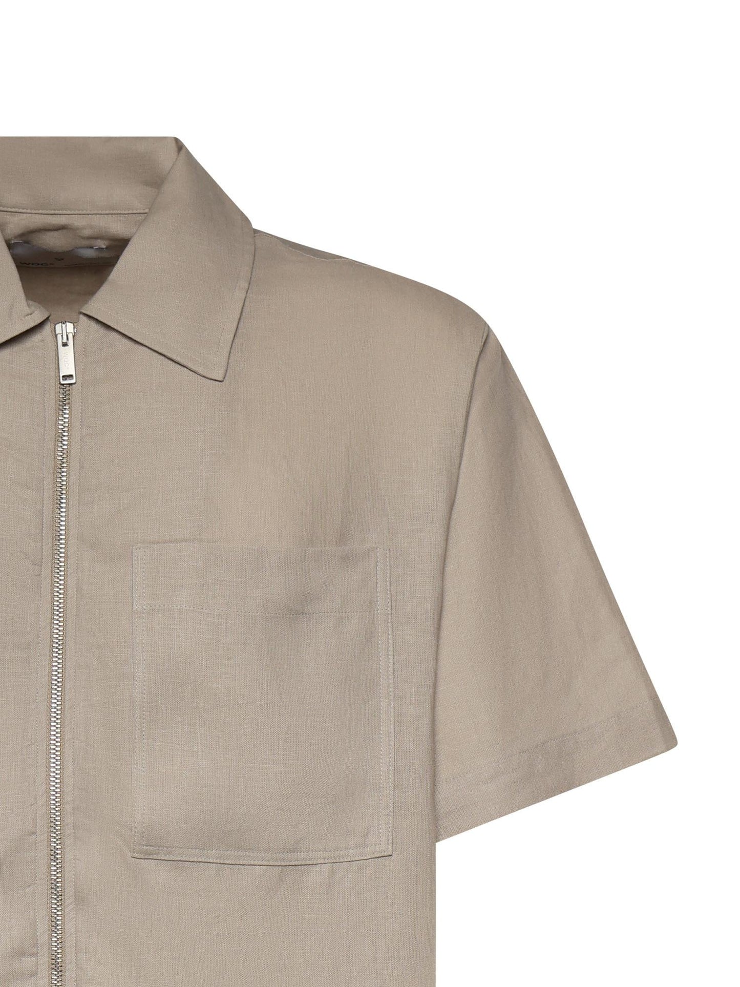Camicia Derby in lino e viscosa