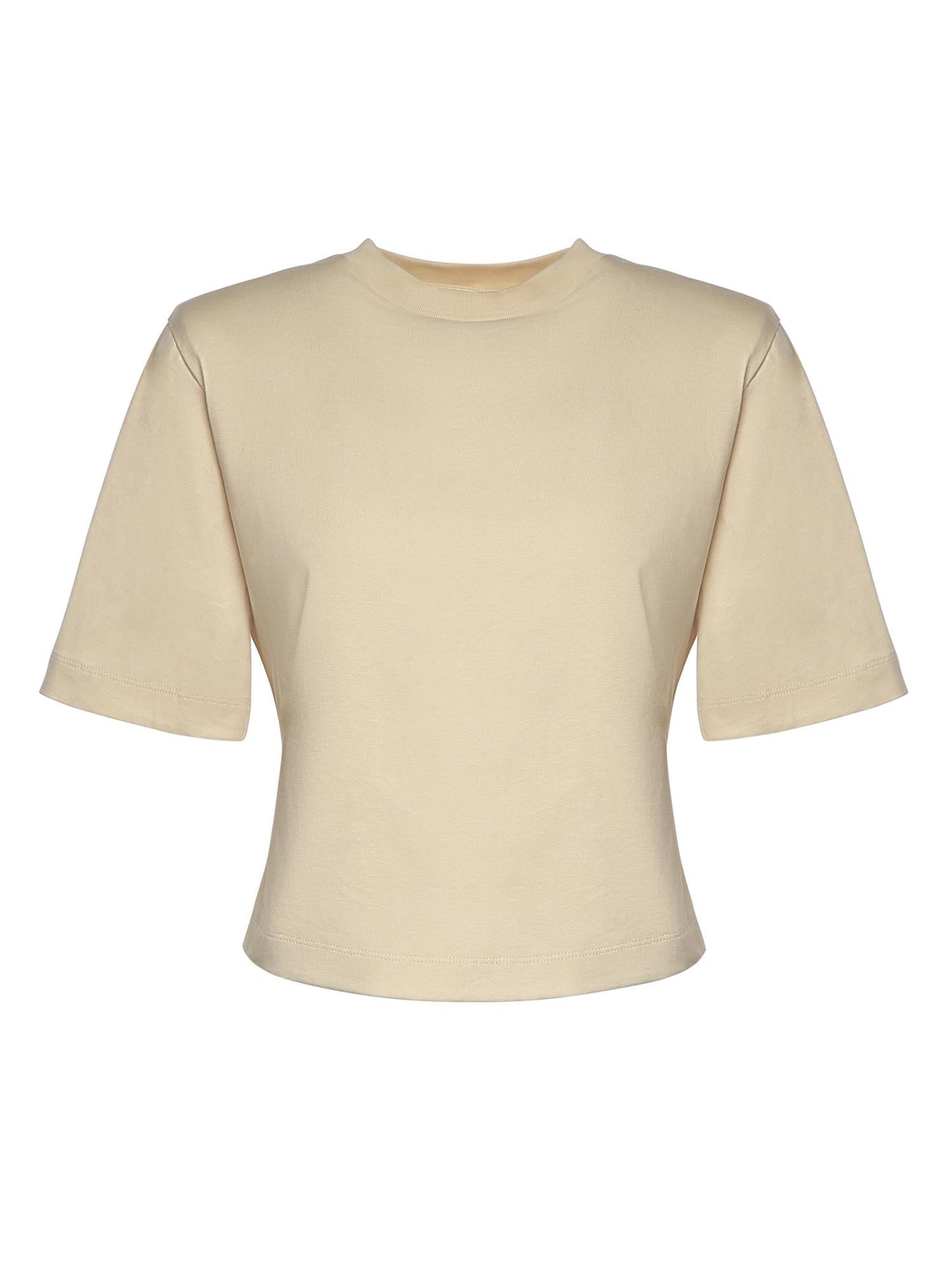 T-shirt cropped in jersey di cotone