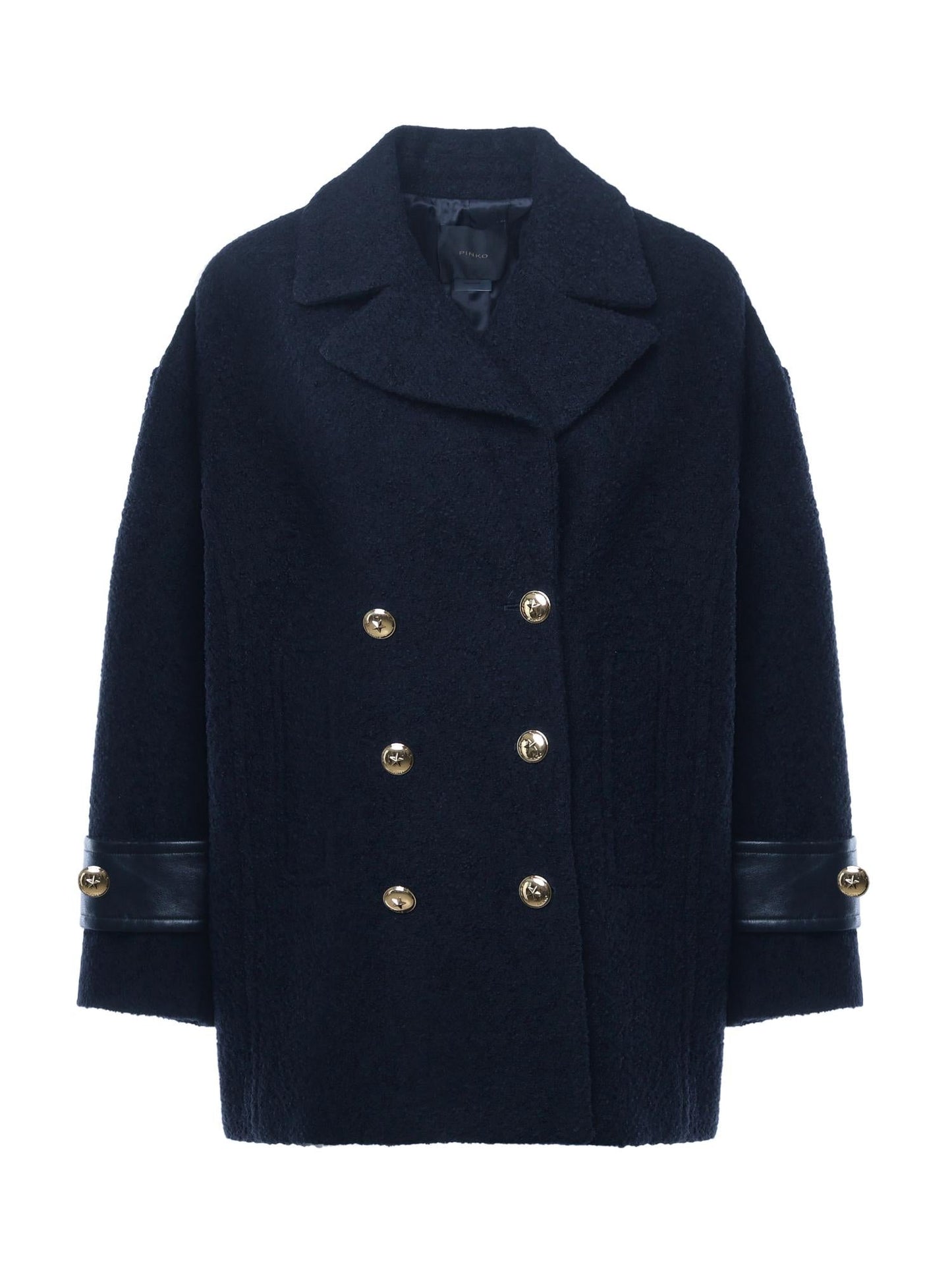 Cappotto caban doppiopetto in bouclé