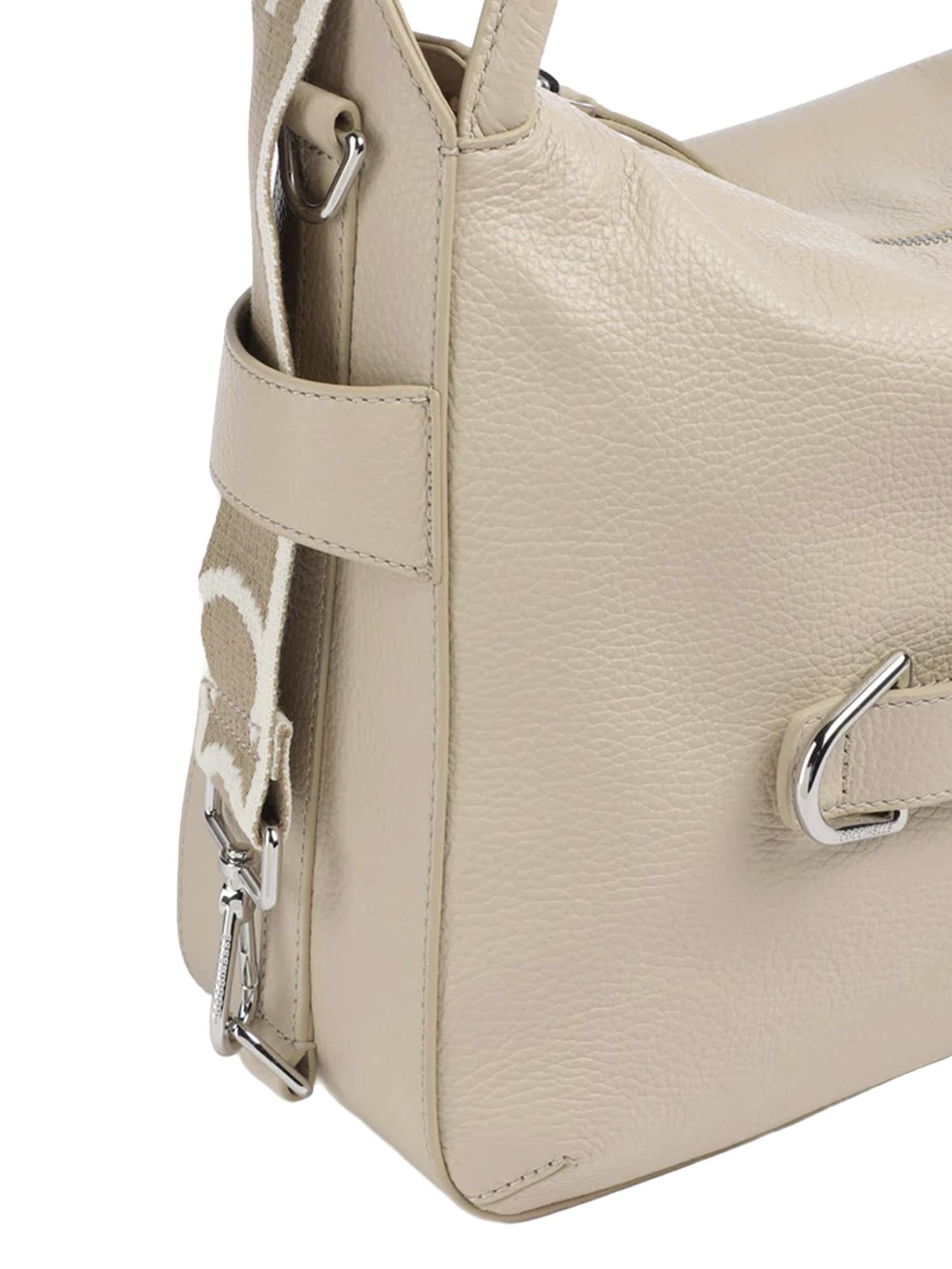 Borsa in pelle con logo