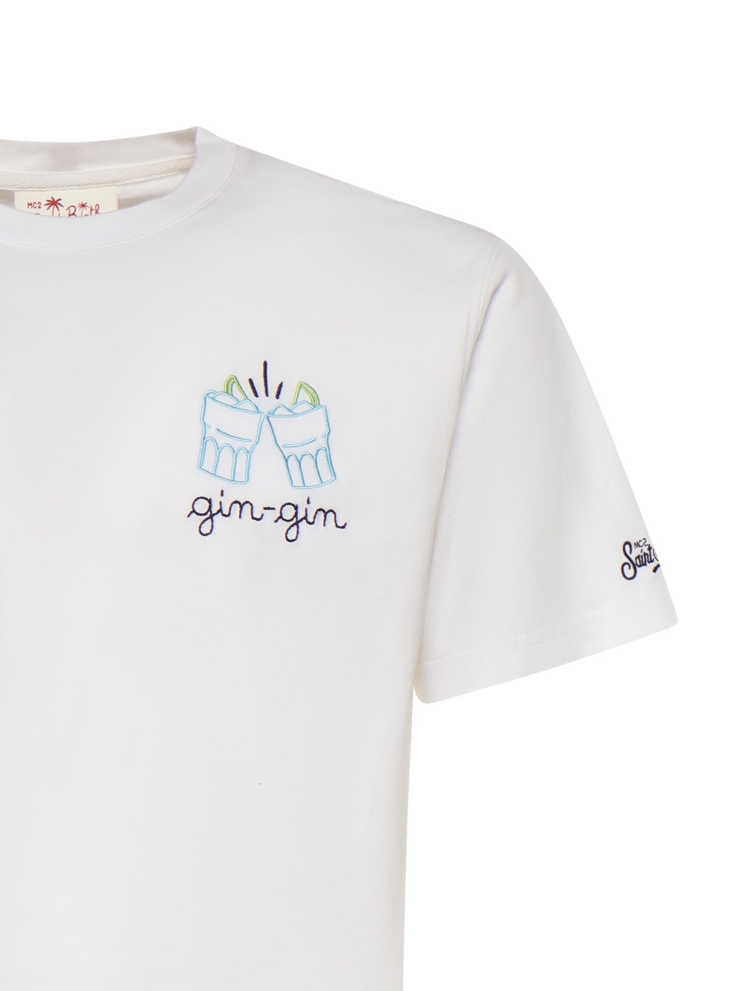 T-shirt in cotone con ricamo