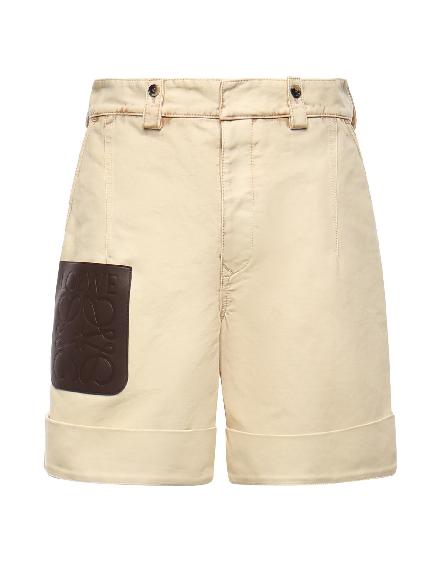 Short con risvolto in cotone