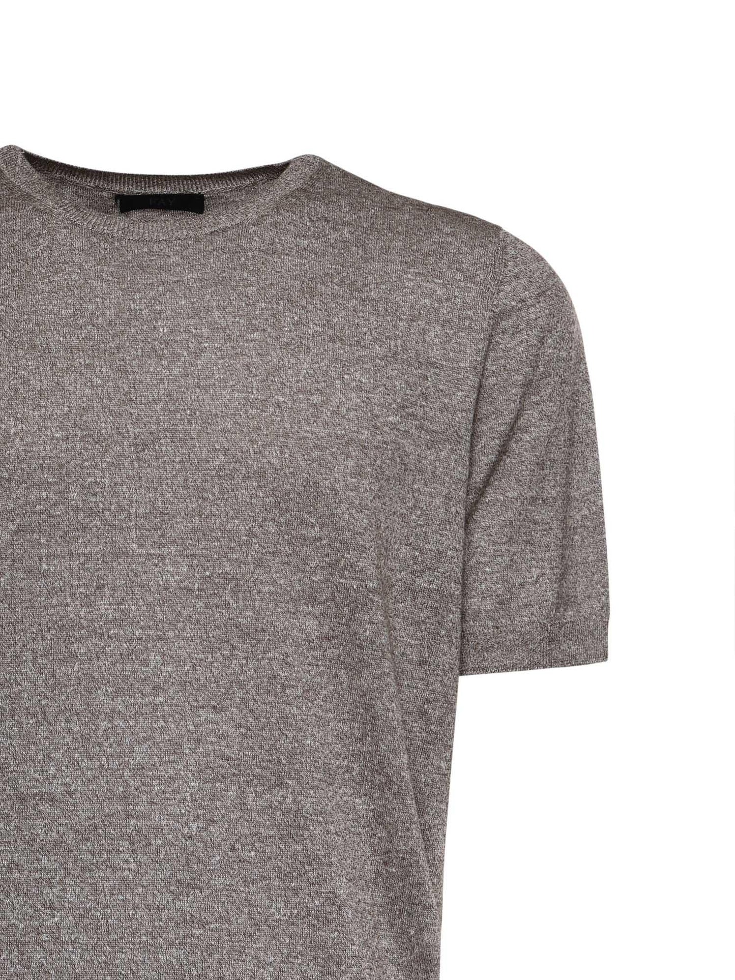 T-shirt in lino e cotone