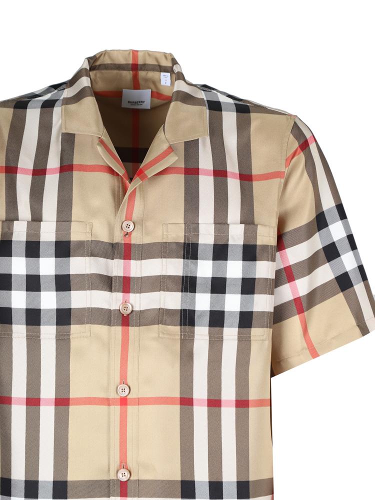 Camicia bowling in twill di seta