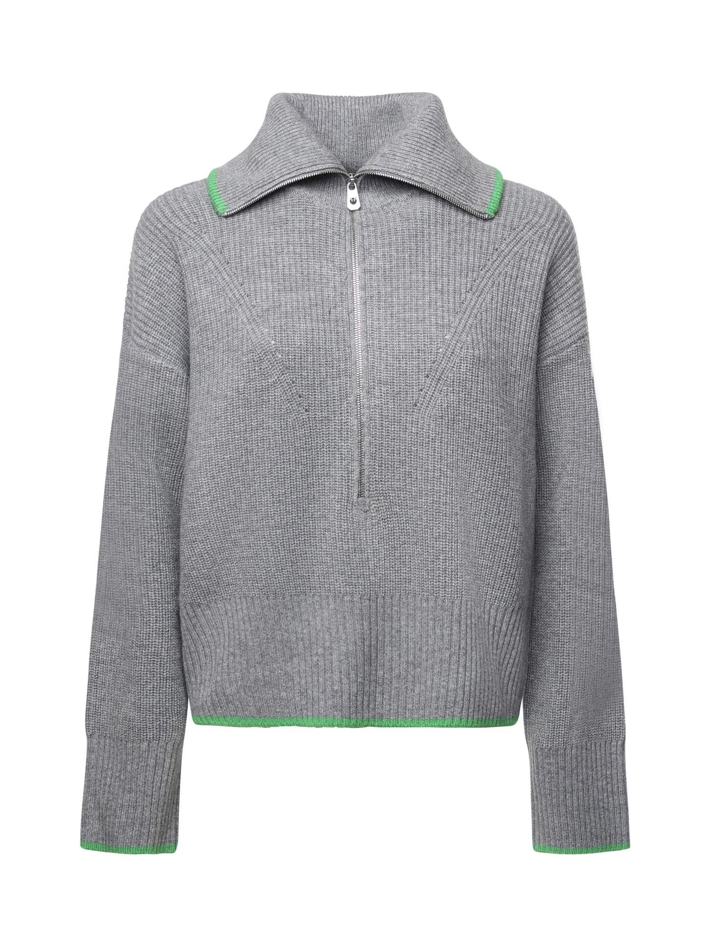 Maglia in lana e cashmere con zip