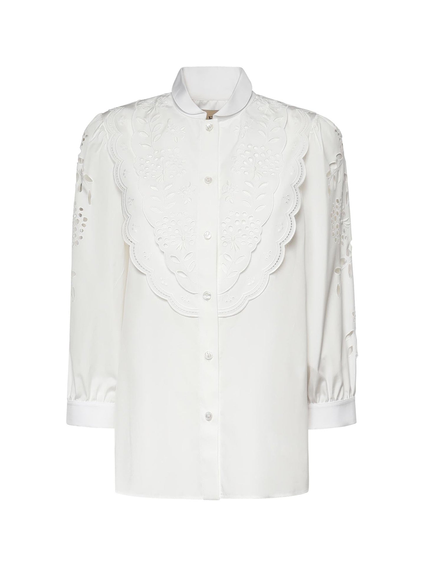 Camicia in popeline ricamata