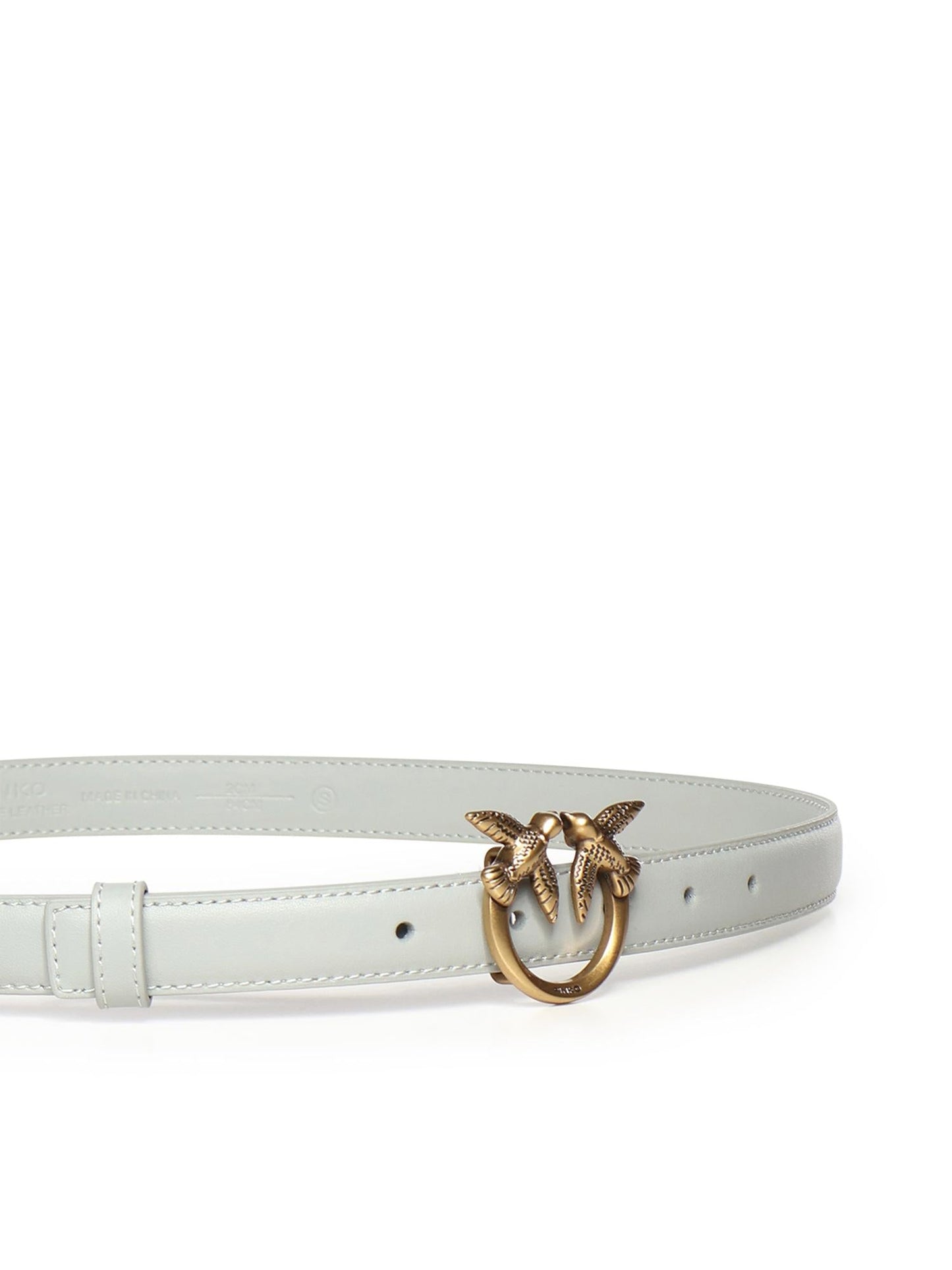 Cintura sottile Love Birds in pelle