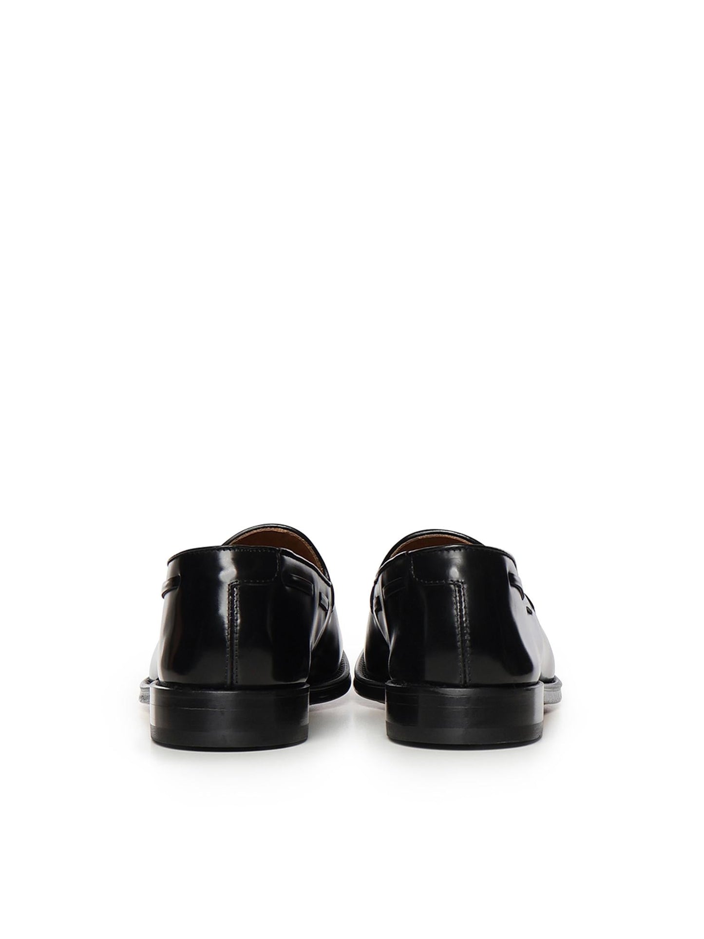 Mocassino con nappine in pelle