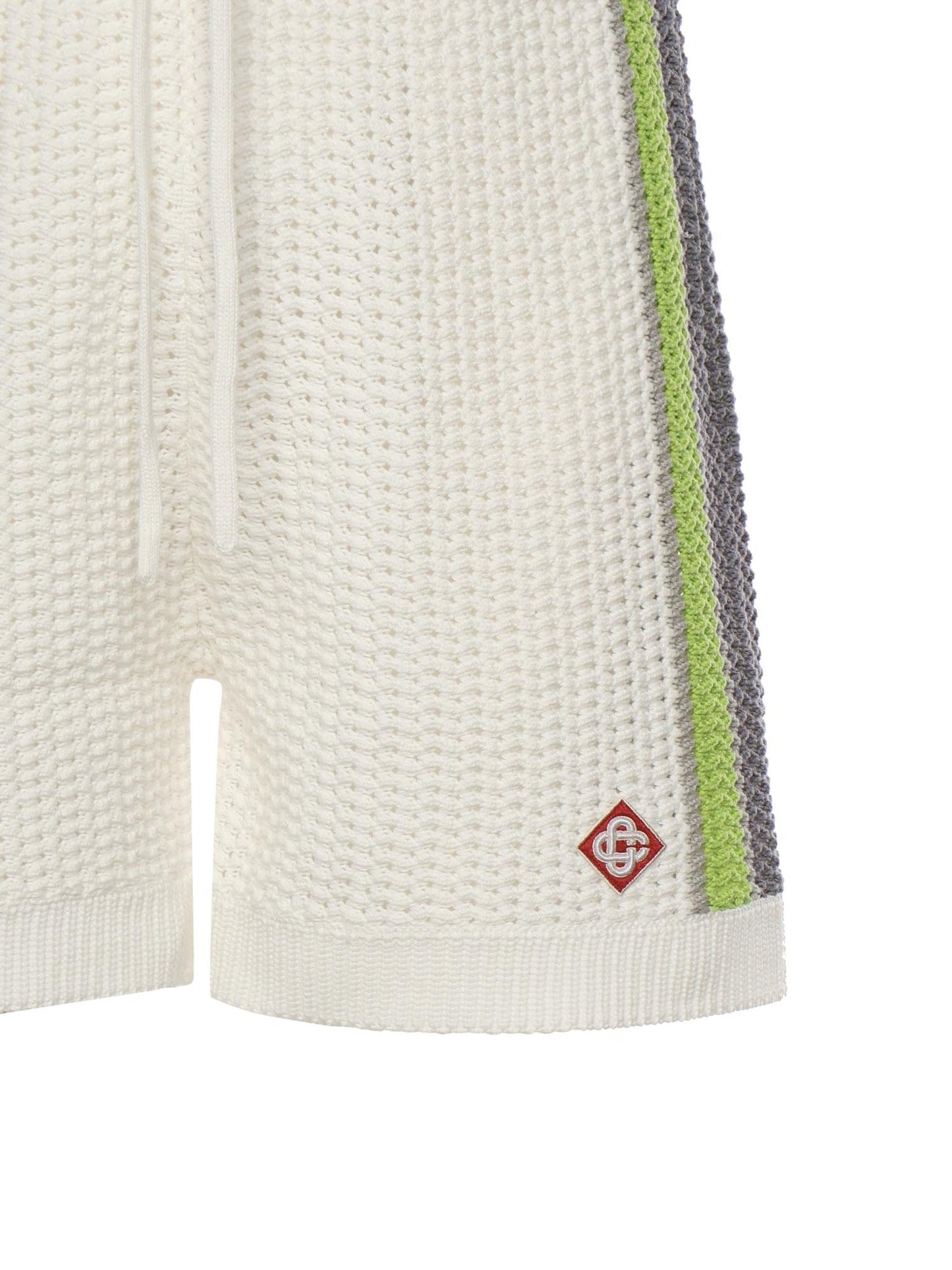 Shorts a righe all'uncinetto