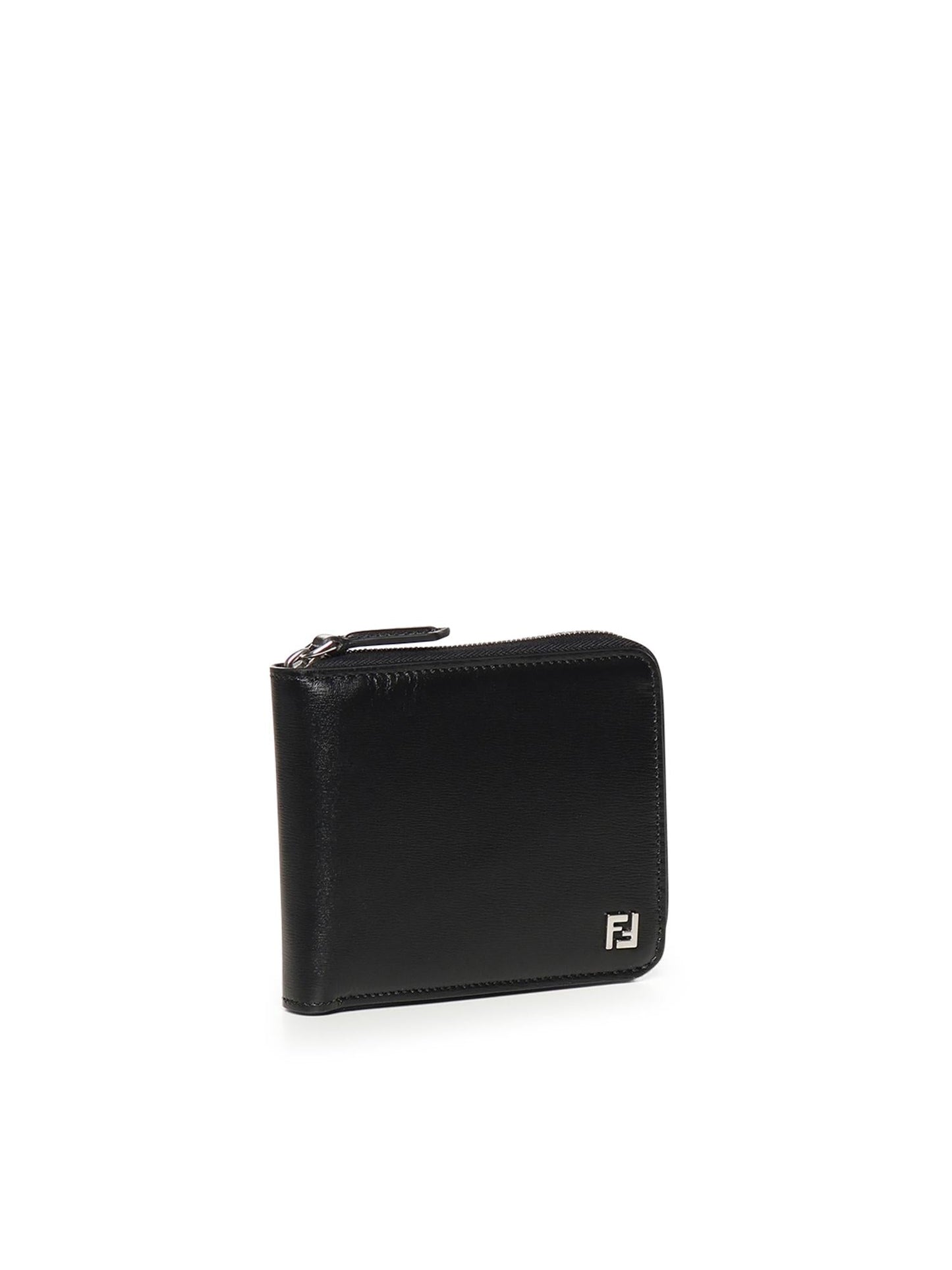 Portafoglio Squared FF in pelle con logo