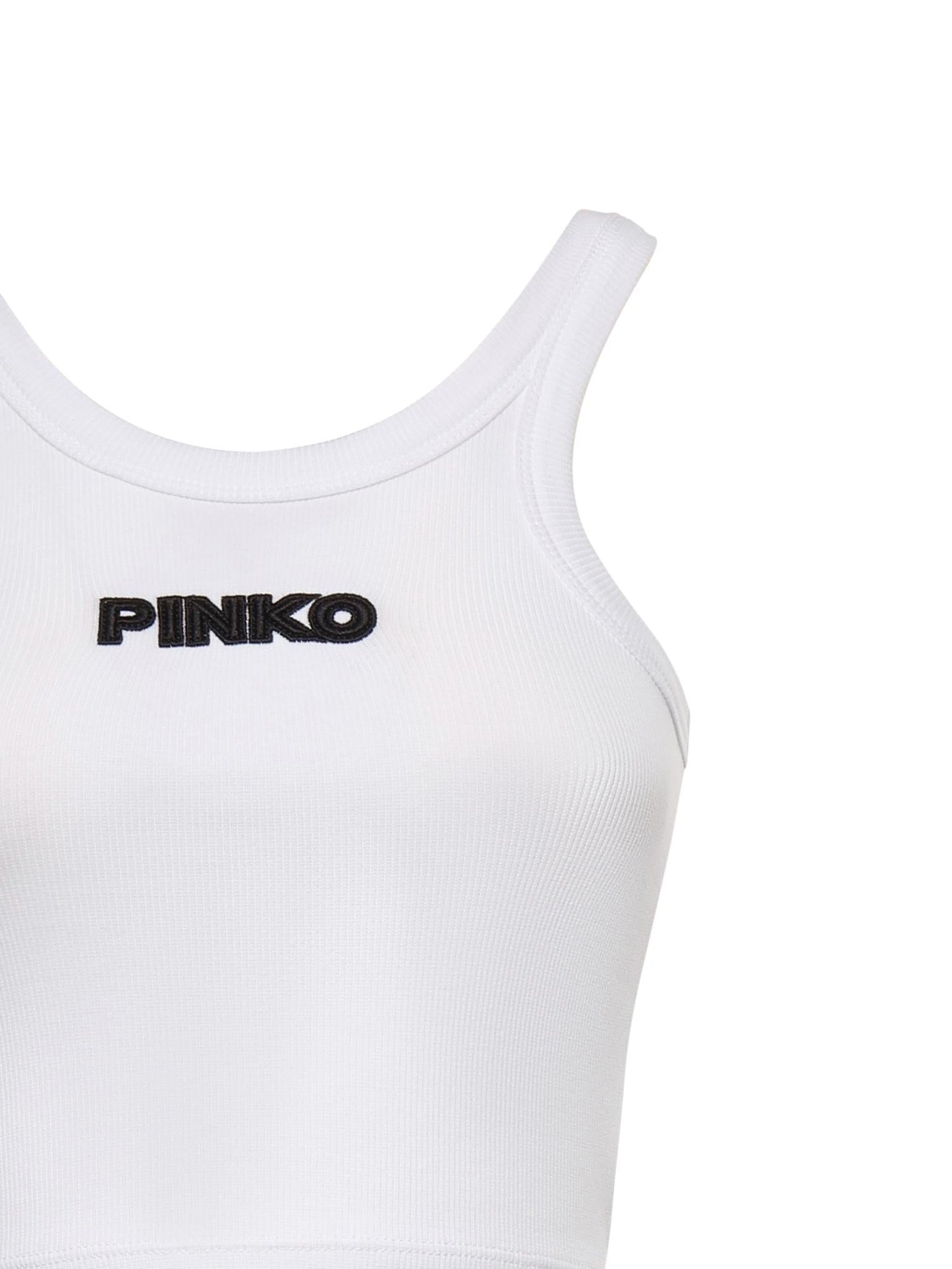 Canotta cropped con logo