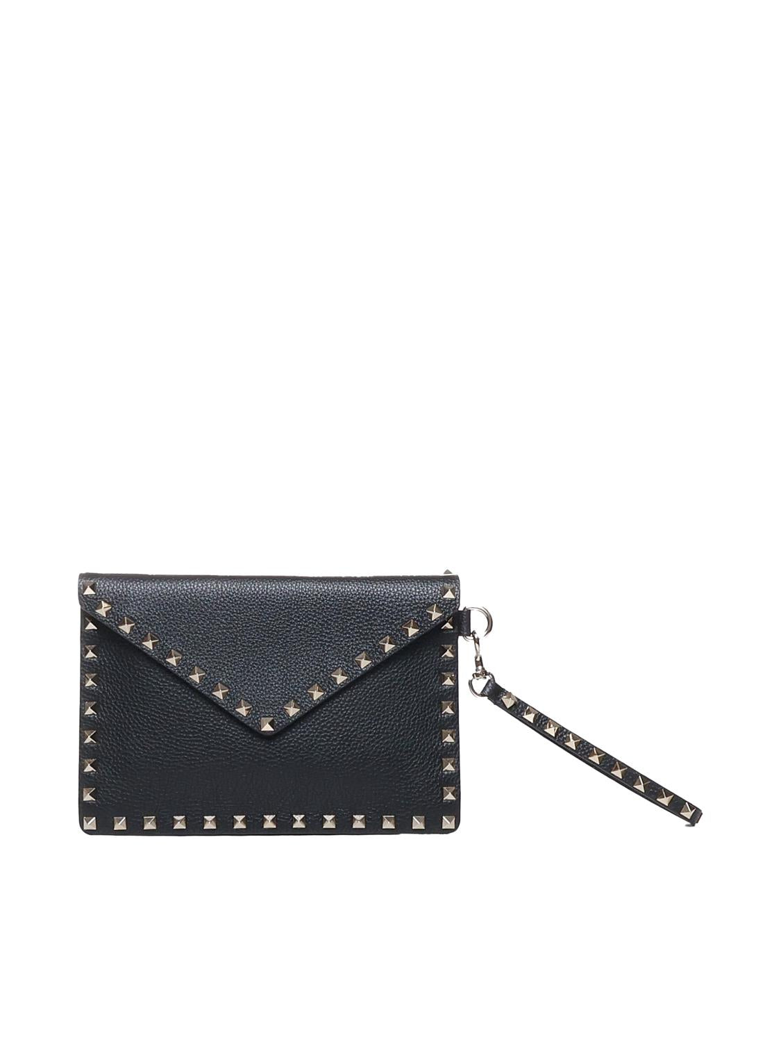 Pouch Rockstud in vitello granato