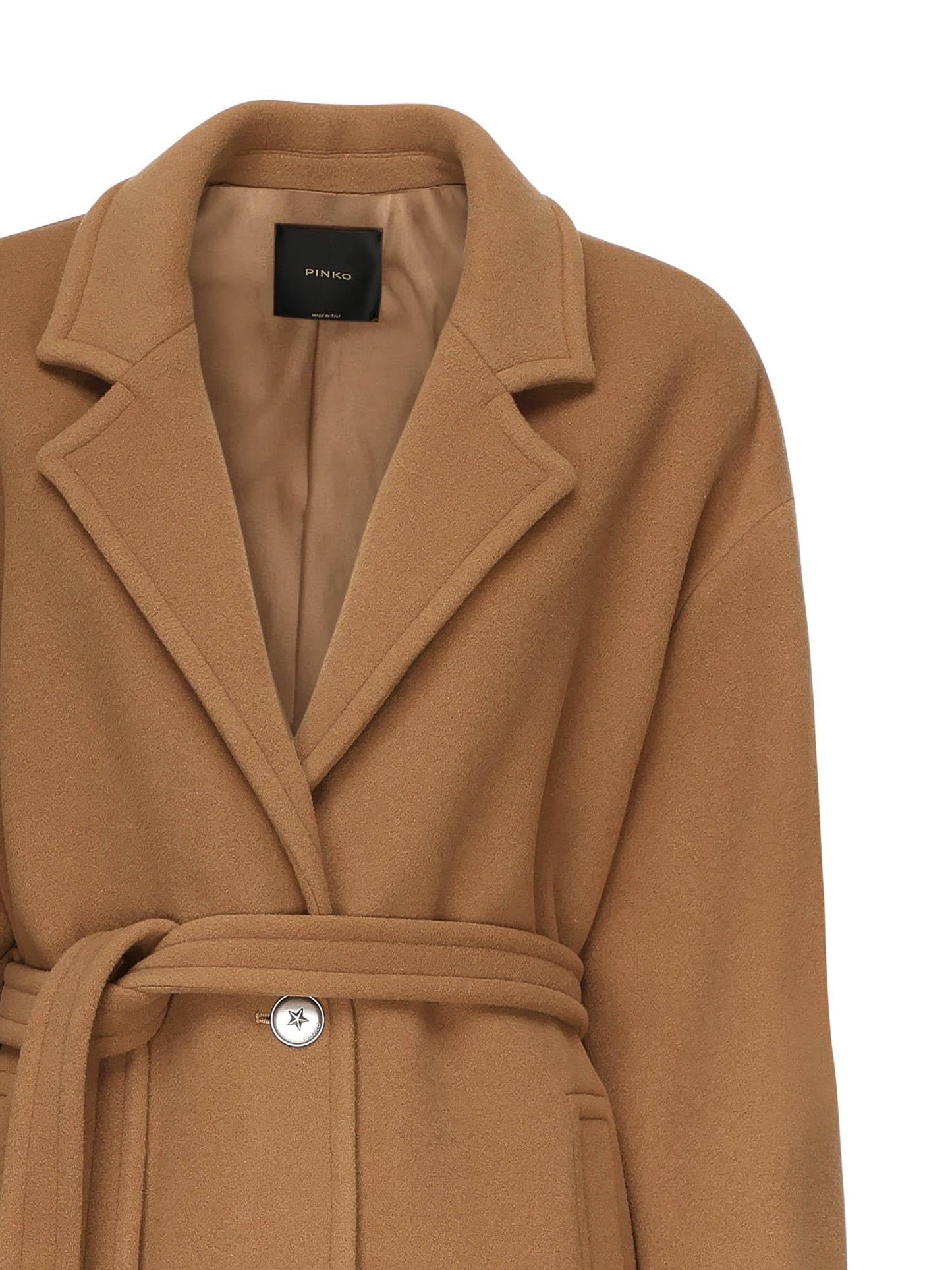 Cappotto monopetto in misto lana