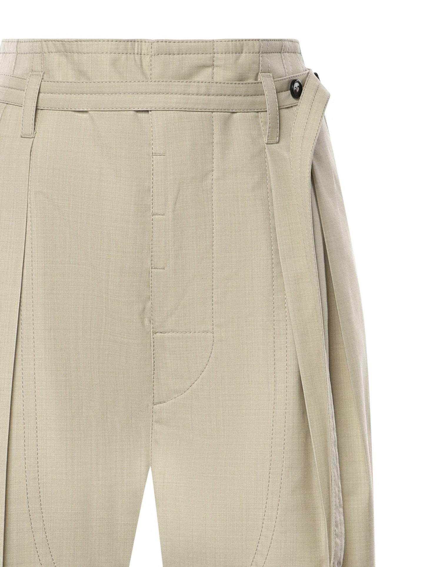 Pantaloni in cotone e lana leggera