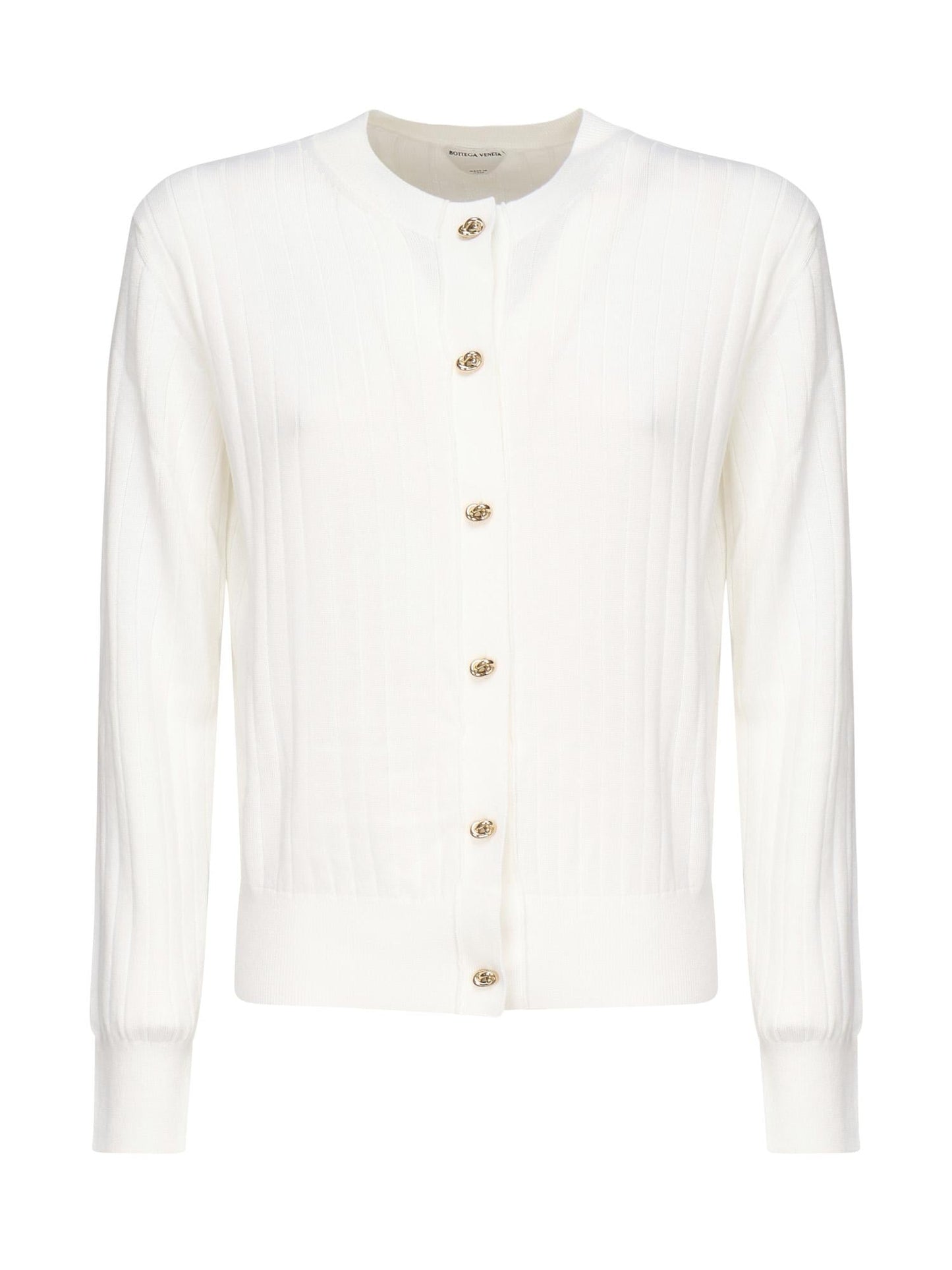 Cardigan in lana a coste