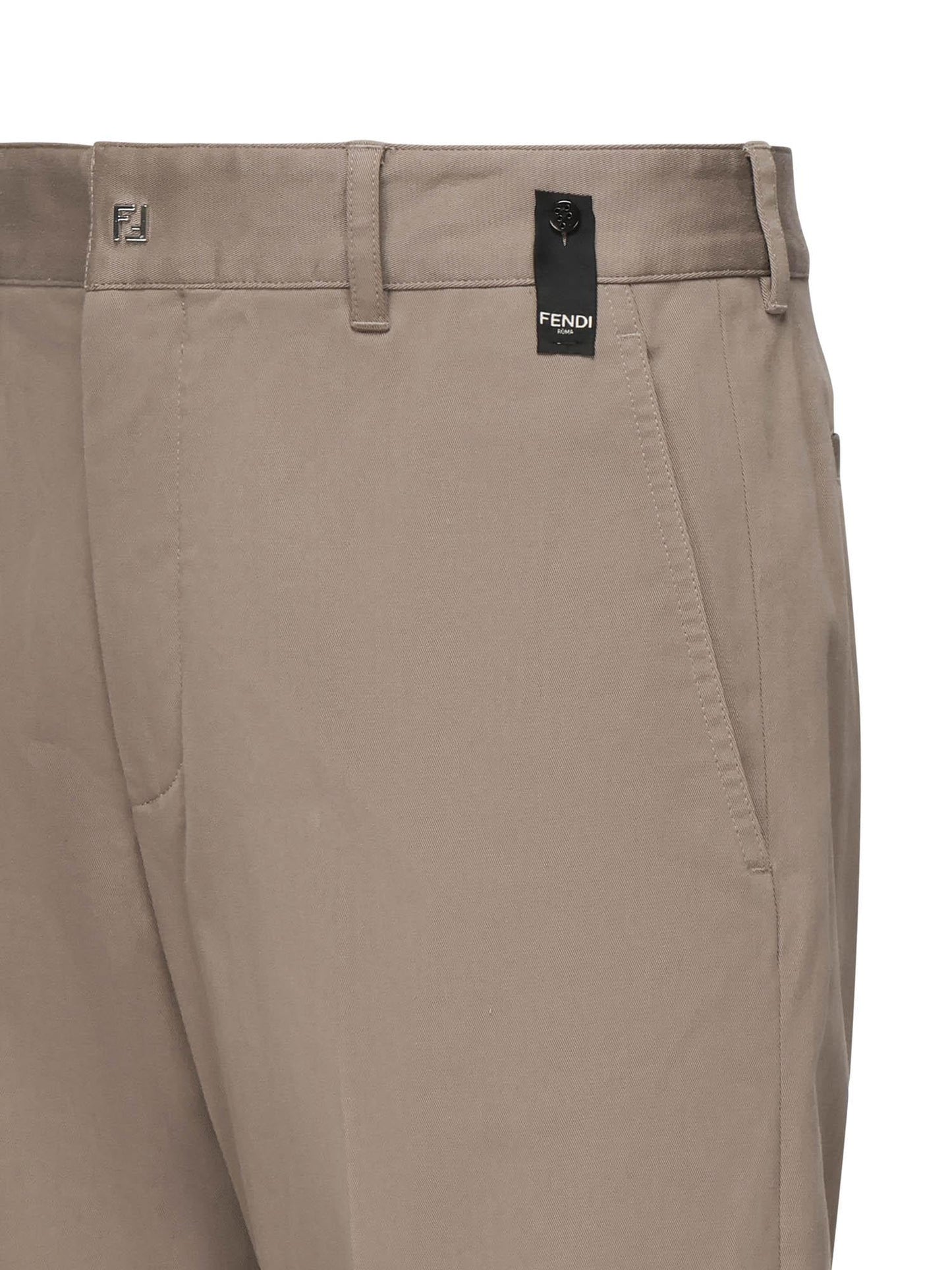 Pantaloni in gabardine con logo