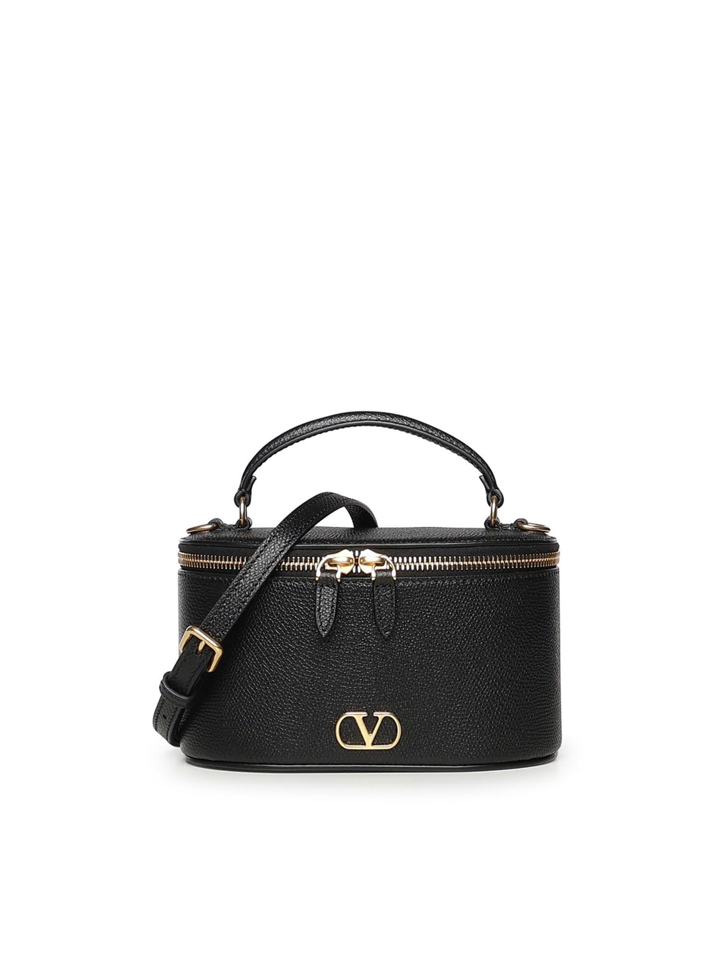 Mini Vanity Bag Vlogo Signature in vitello granato