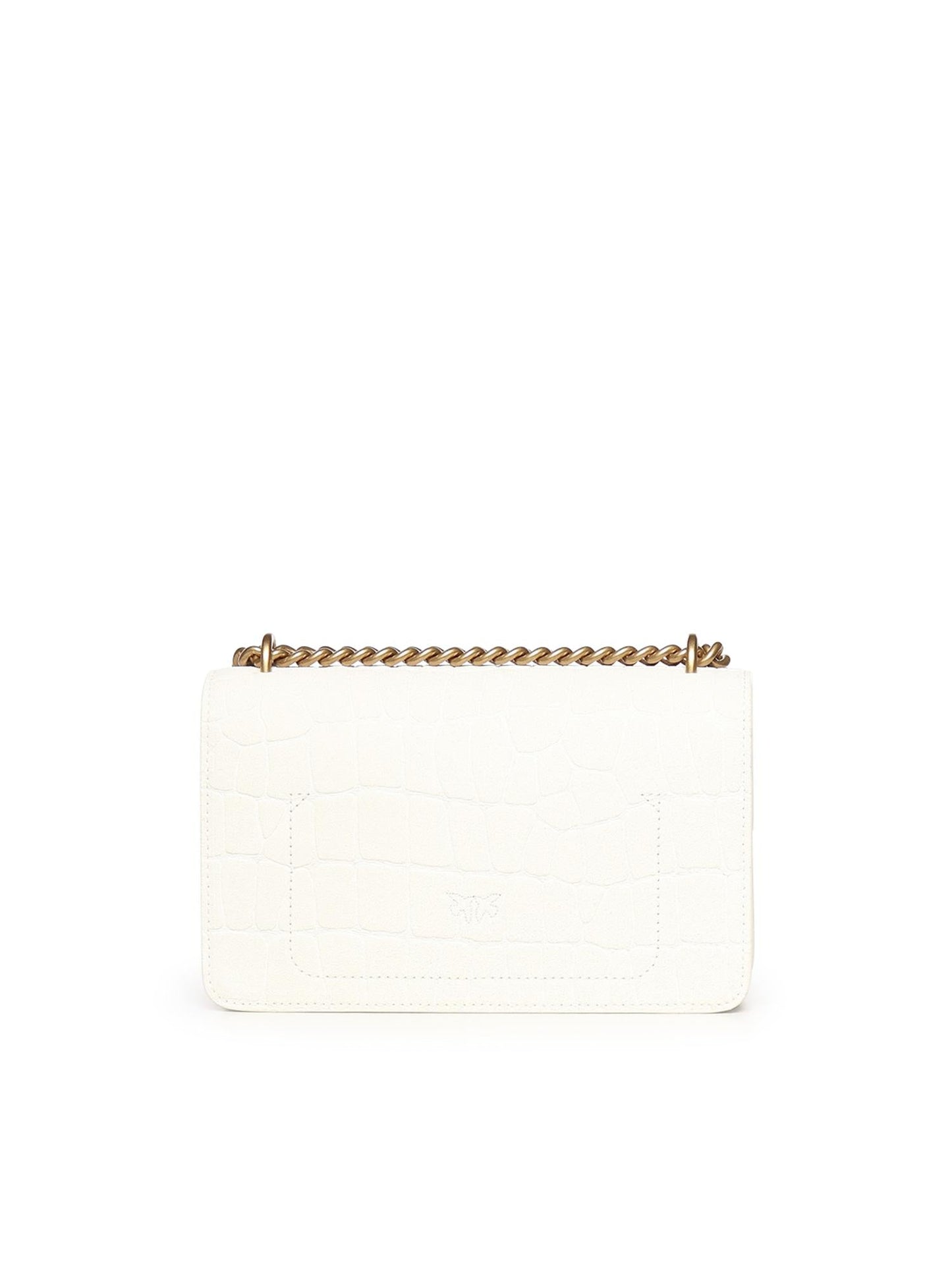 Borsa a tracolla Mini Love Bag One in pelle stampa coccodrillo