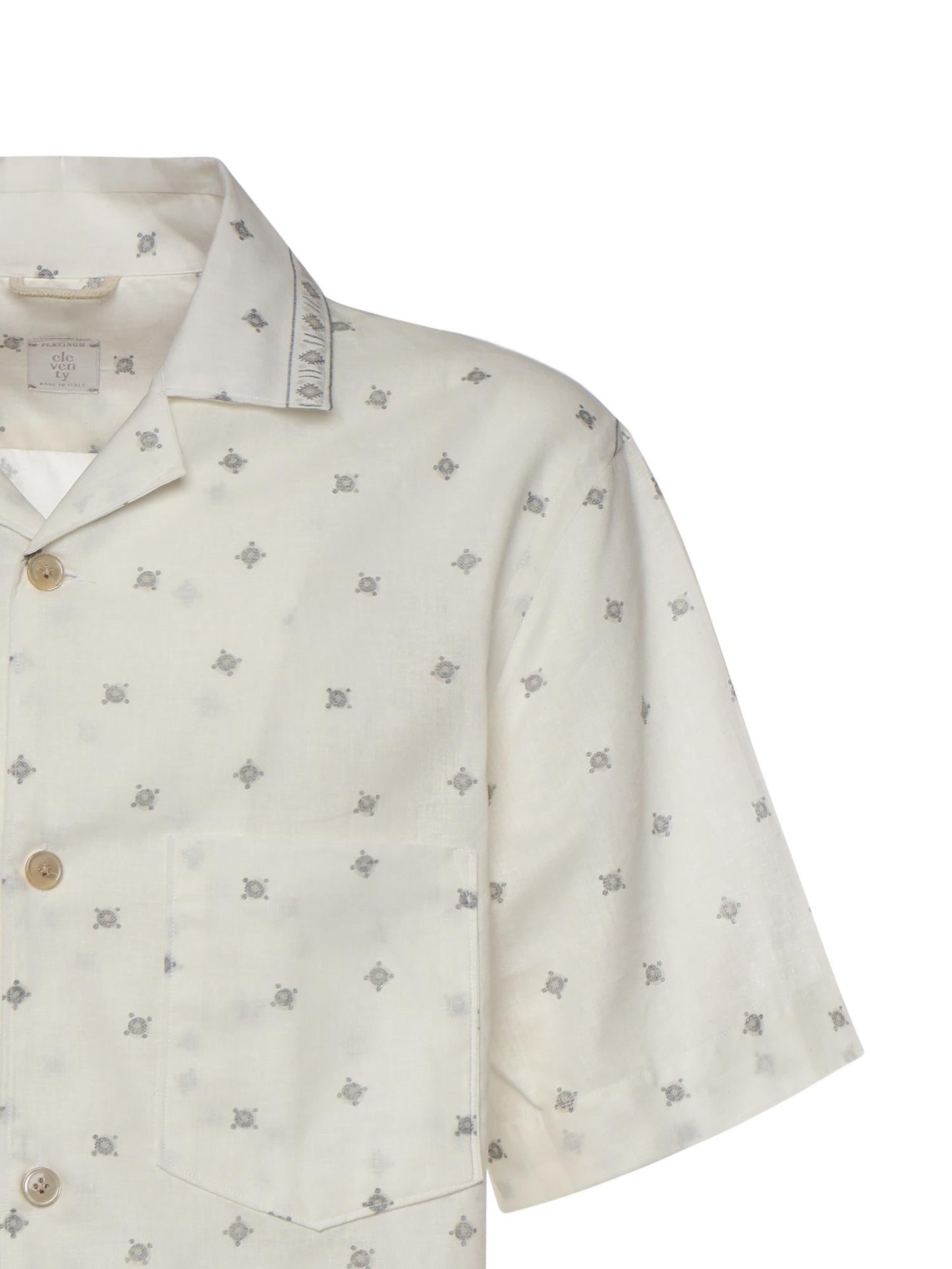 Camicia da bowling in lino e cotone