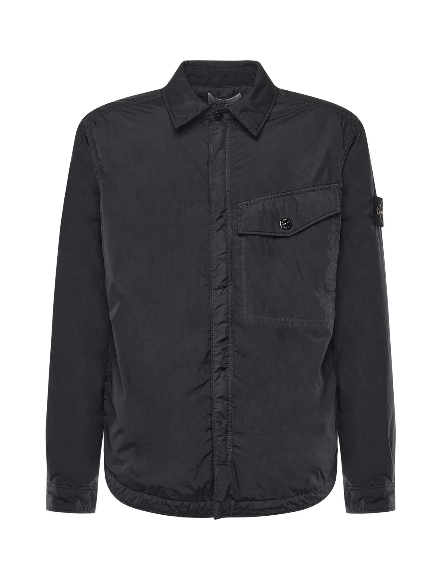Overshirt in nylon con logo