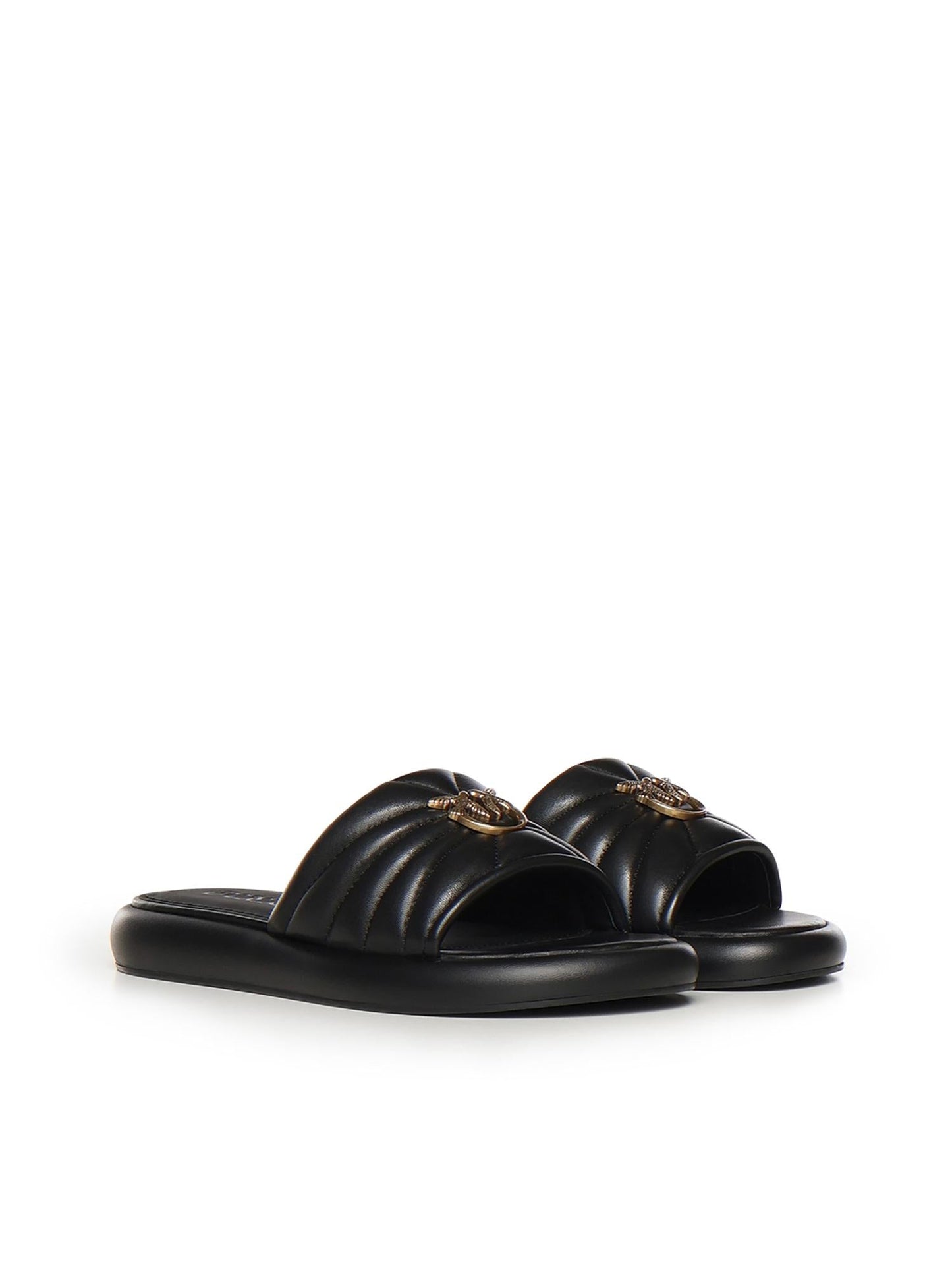 Slipper in nappa con logo