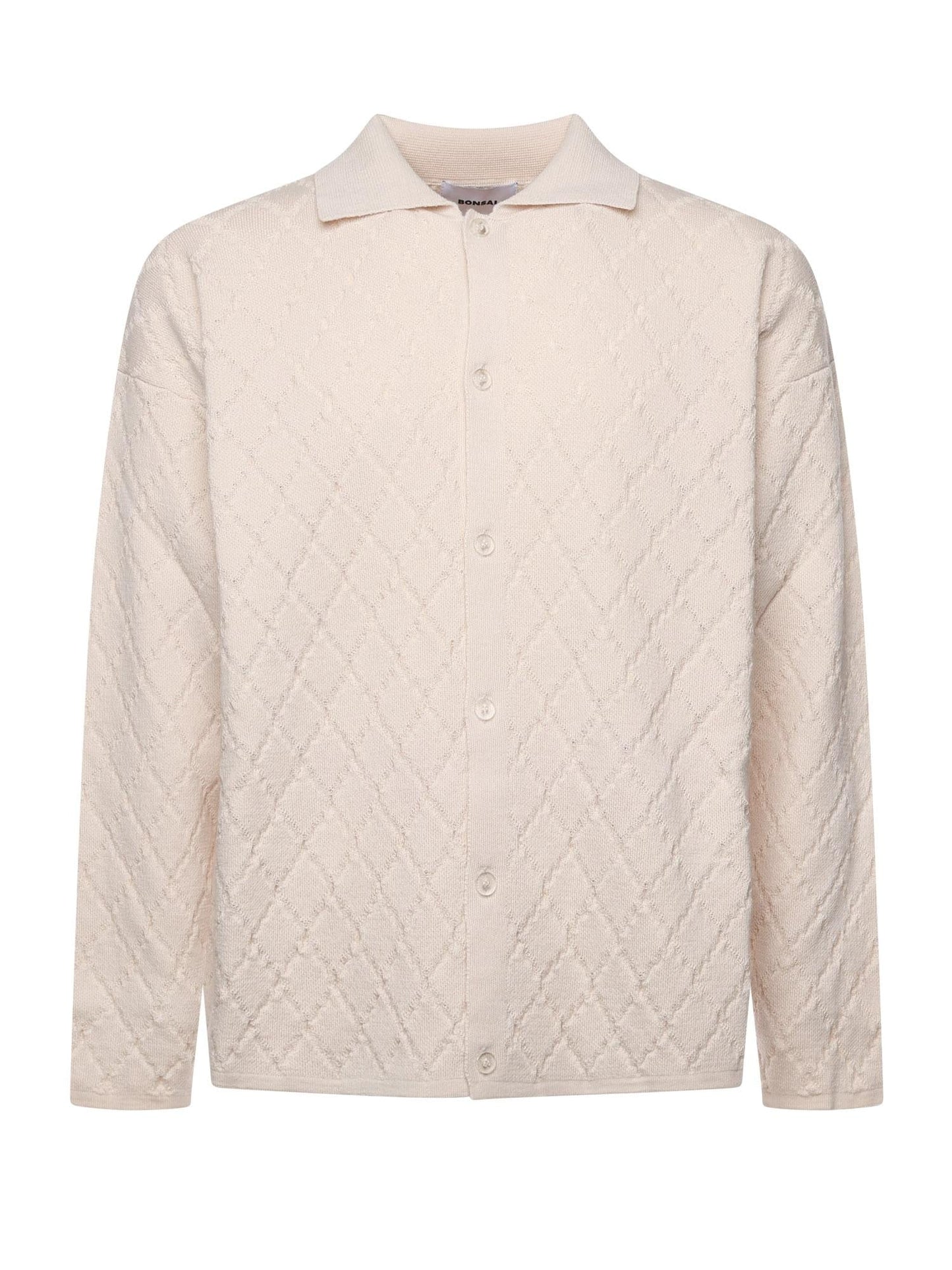 Polo a rombi in maglia
