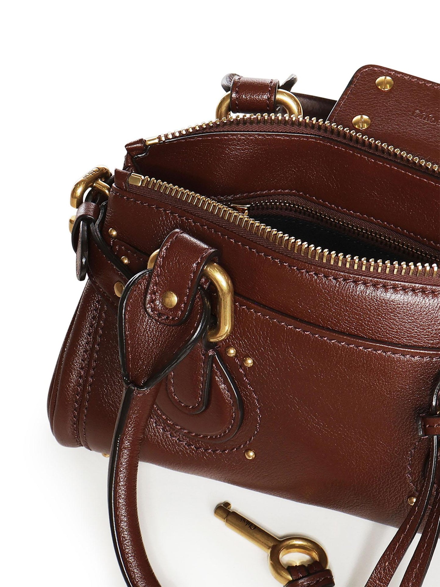 Borsa Paddington piccola in pelle granata