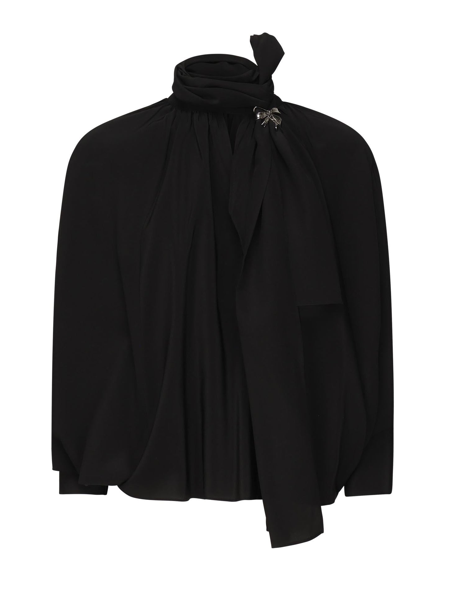 Blusa ampia in pura seta