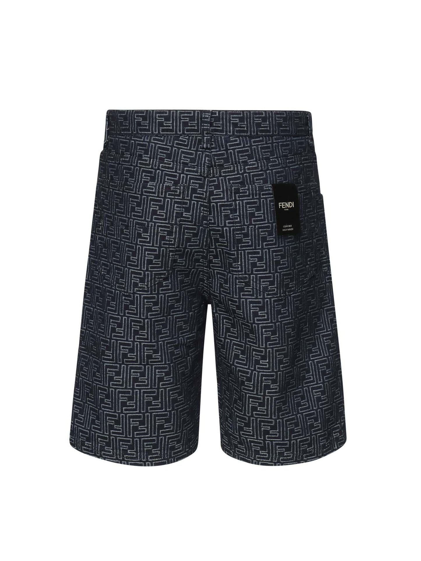 Pantaloncini in denim FF Jacquard