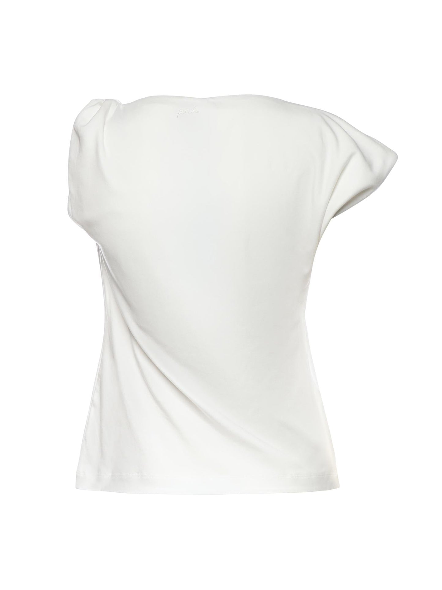 Top asimmetrico in misto cotone