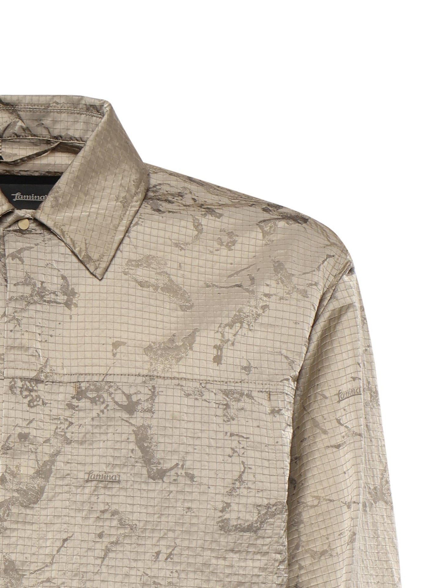 Shacket in nylon jacquard