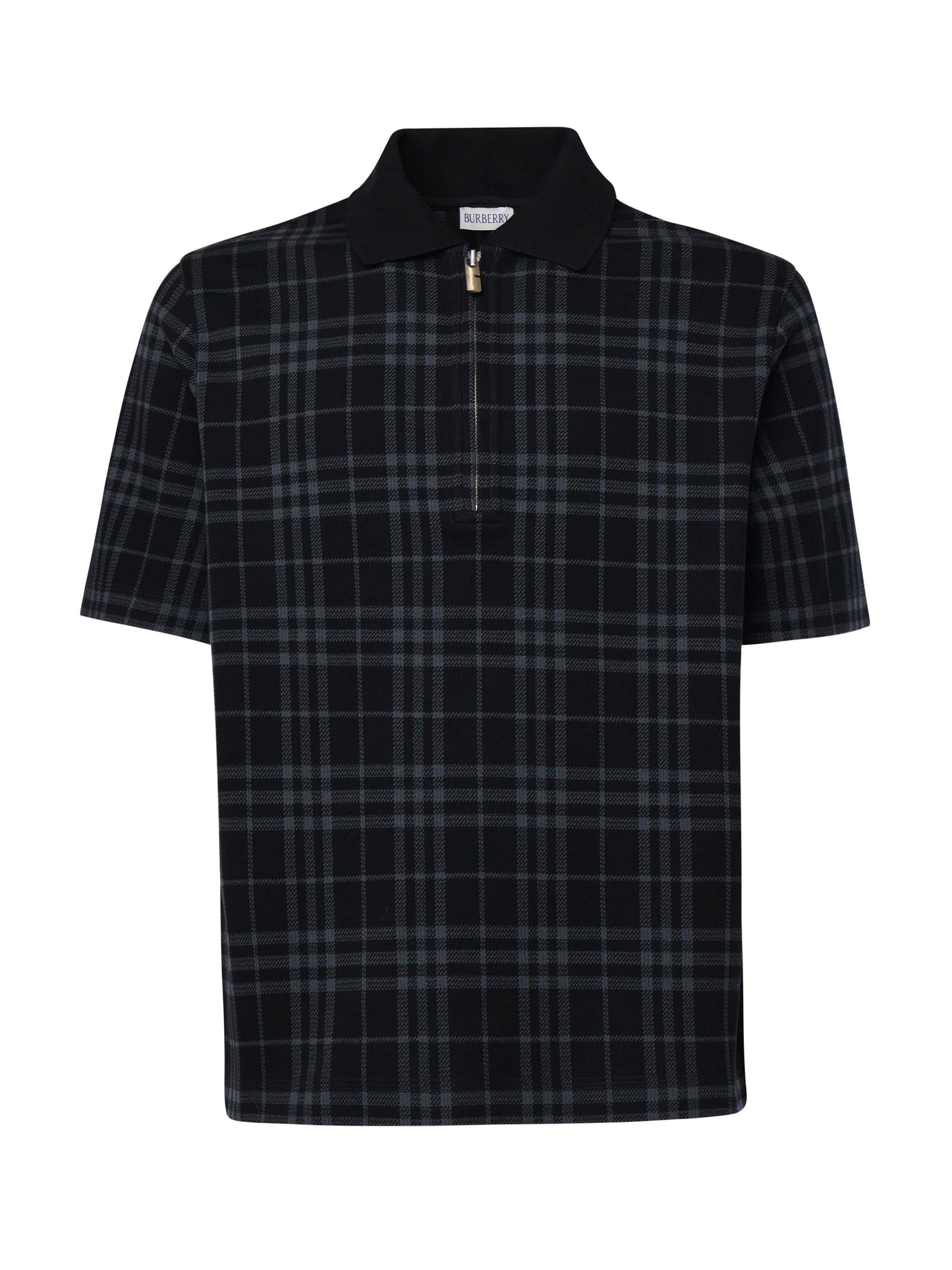 Polo in misto cotone stretch Check