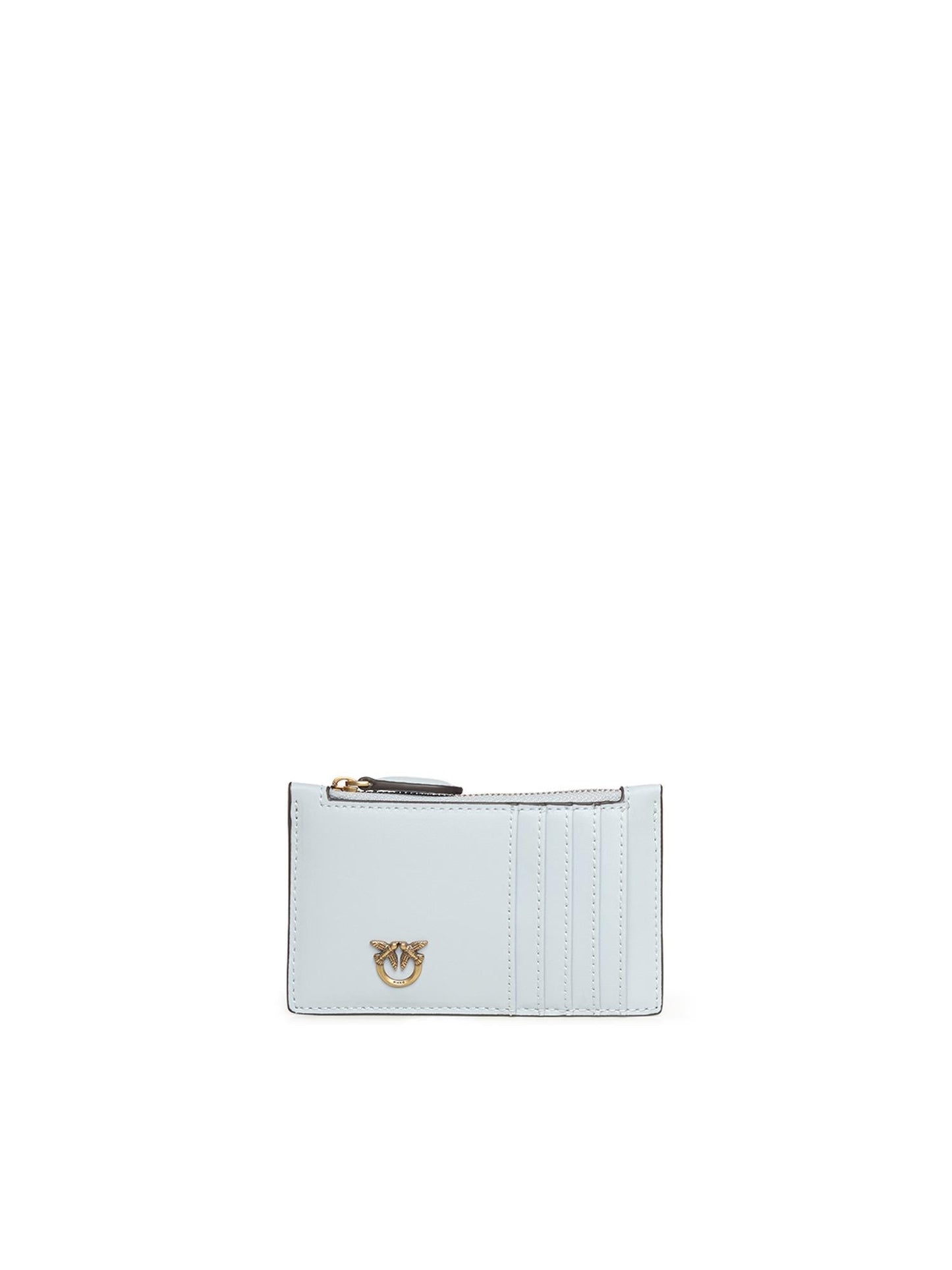 Porta carte con zip in pelle