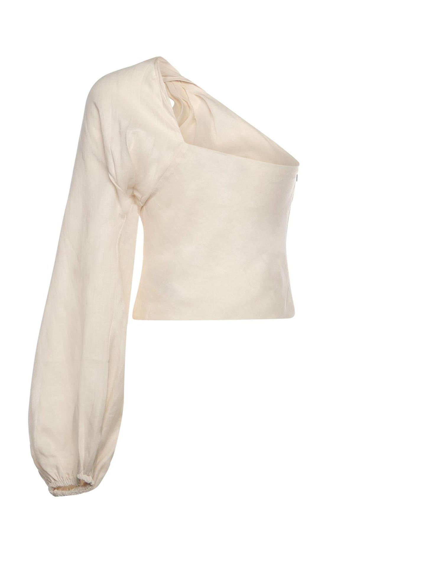 Top con maniche drappeggiate