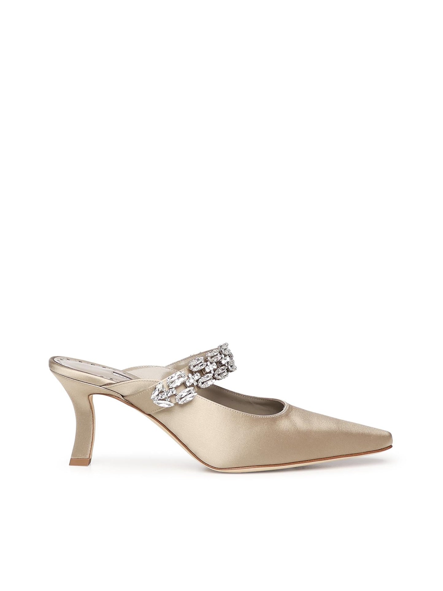 Mules Tamolmu in satin con cristalli
