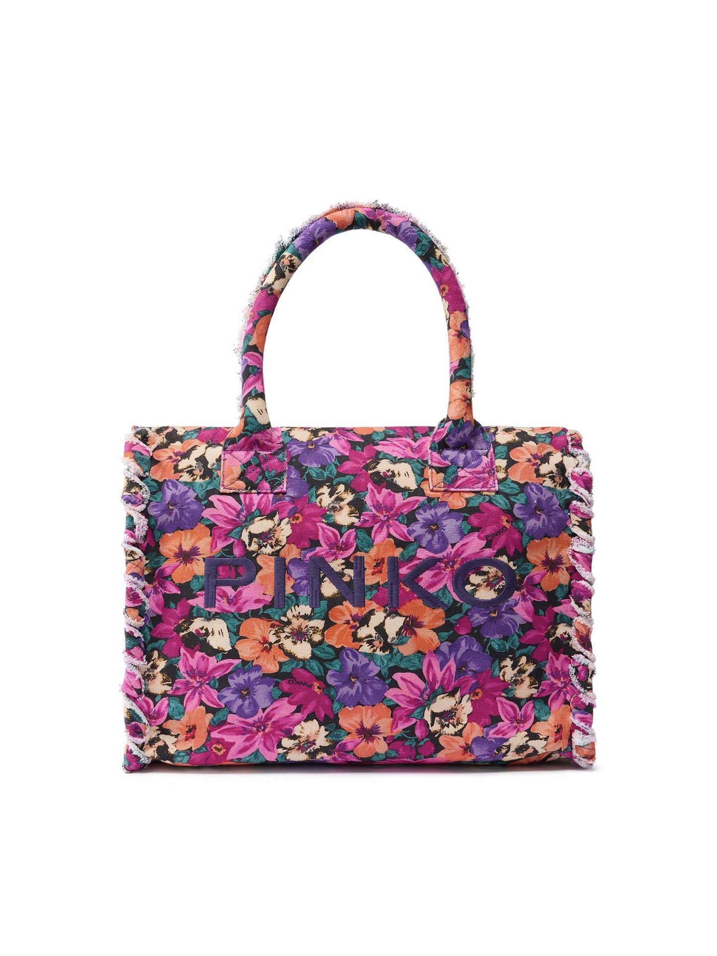 Borsa shopper in cotone con logo