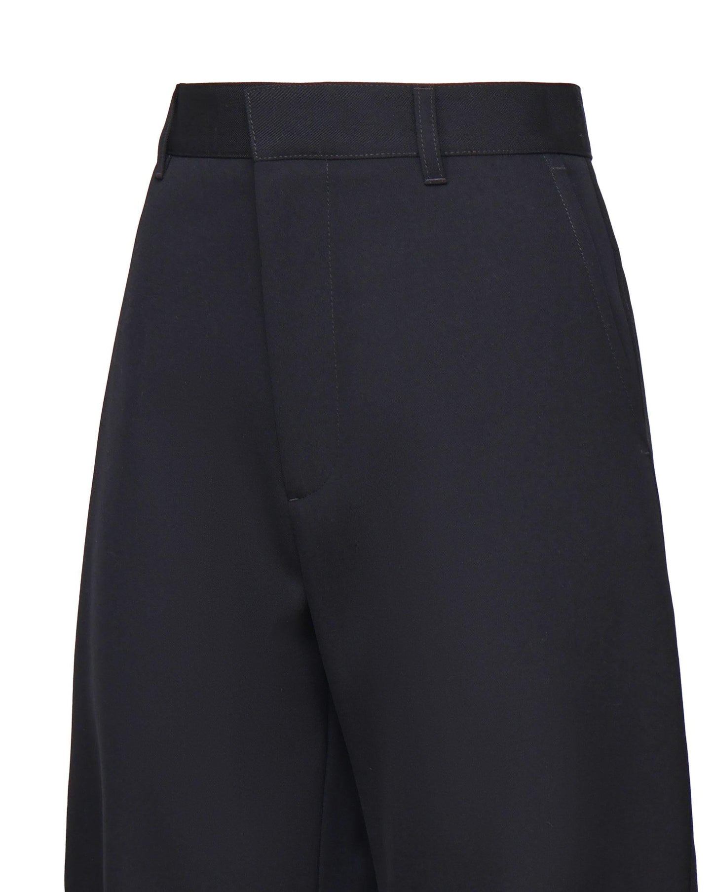 Pantaloni in twill di pura lana