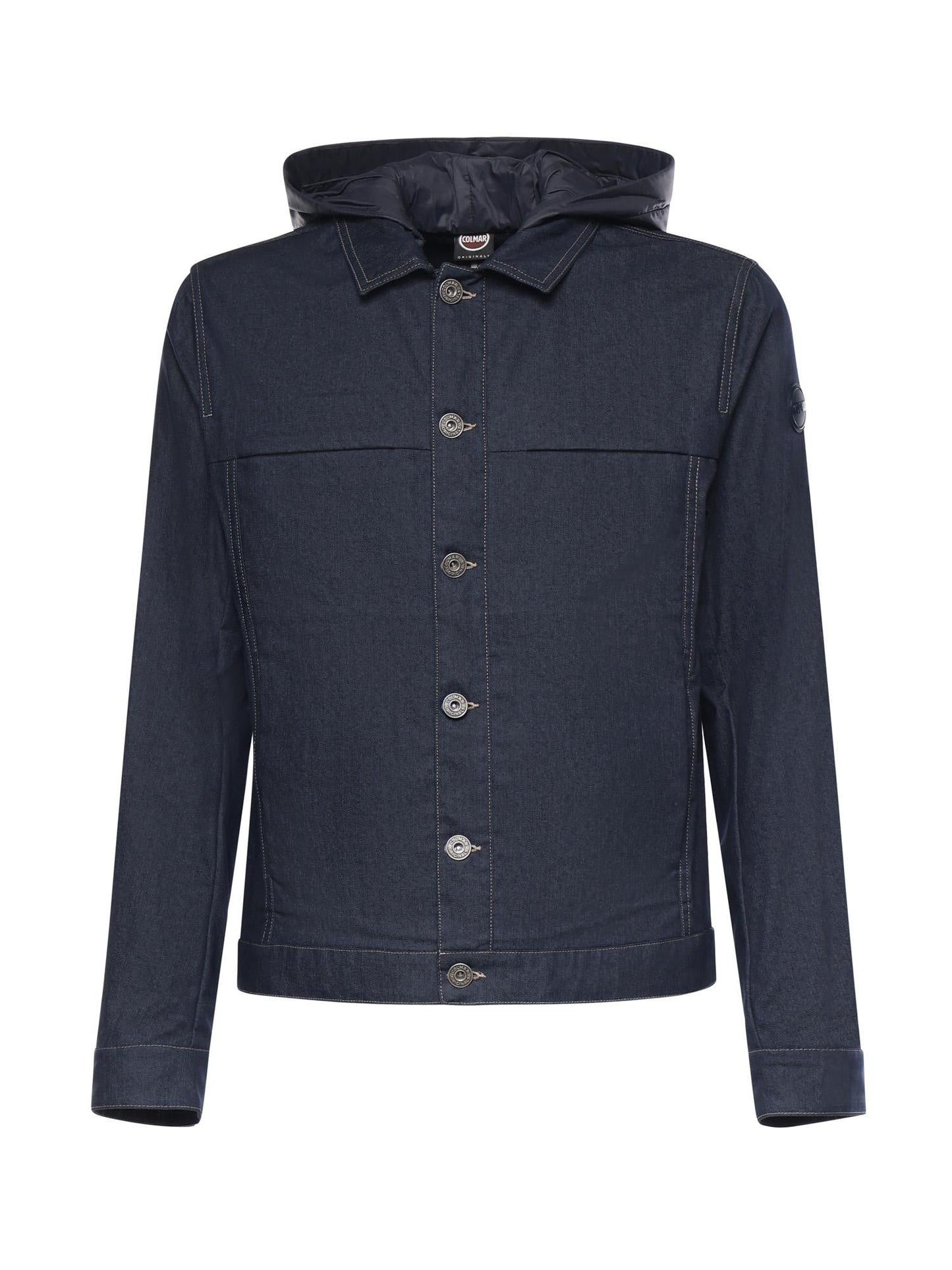 Giacca in denim con cappuccio removibile