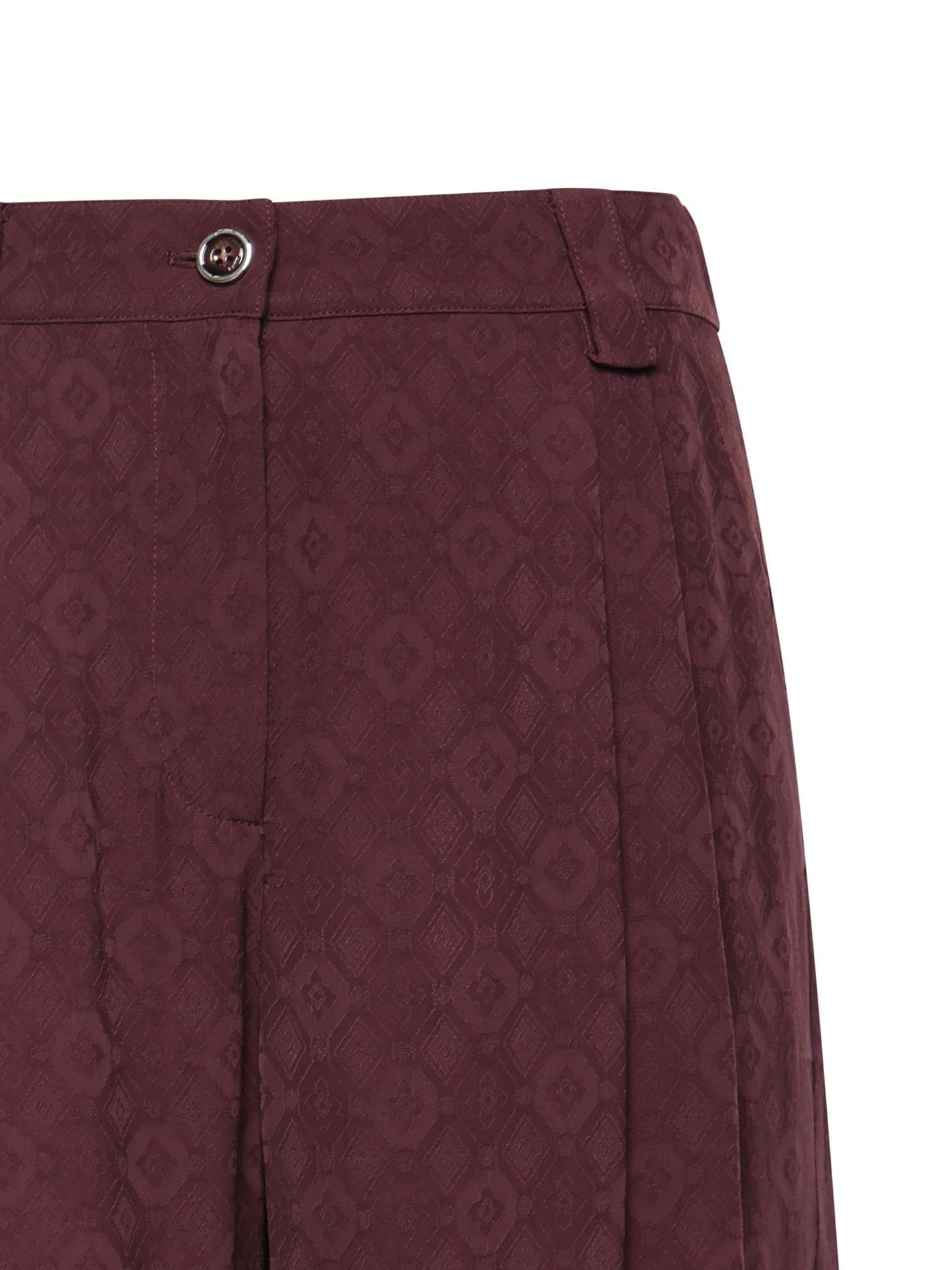 Pantaloni in jacquard con motivo cravatteria