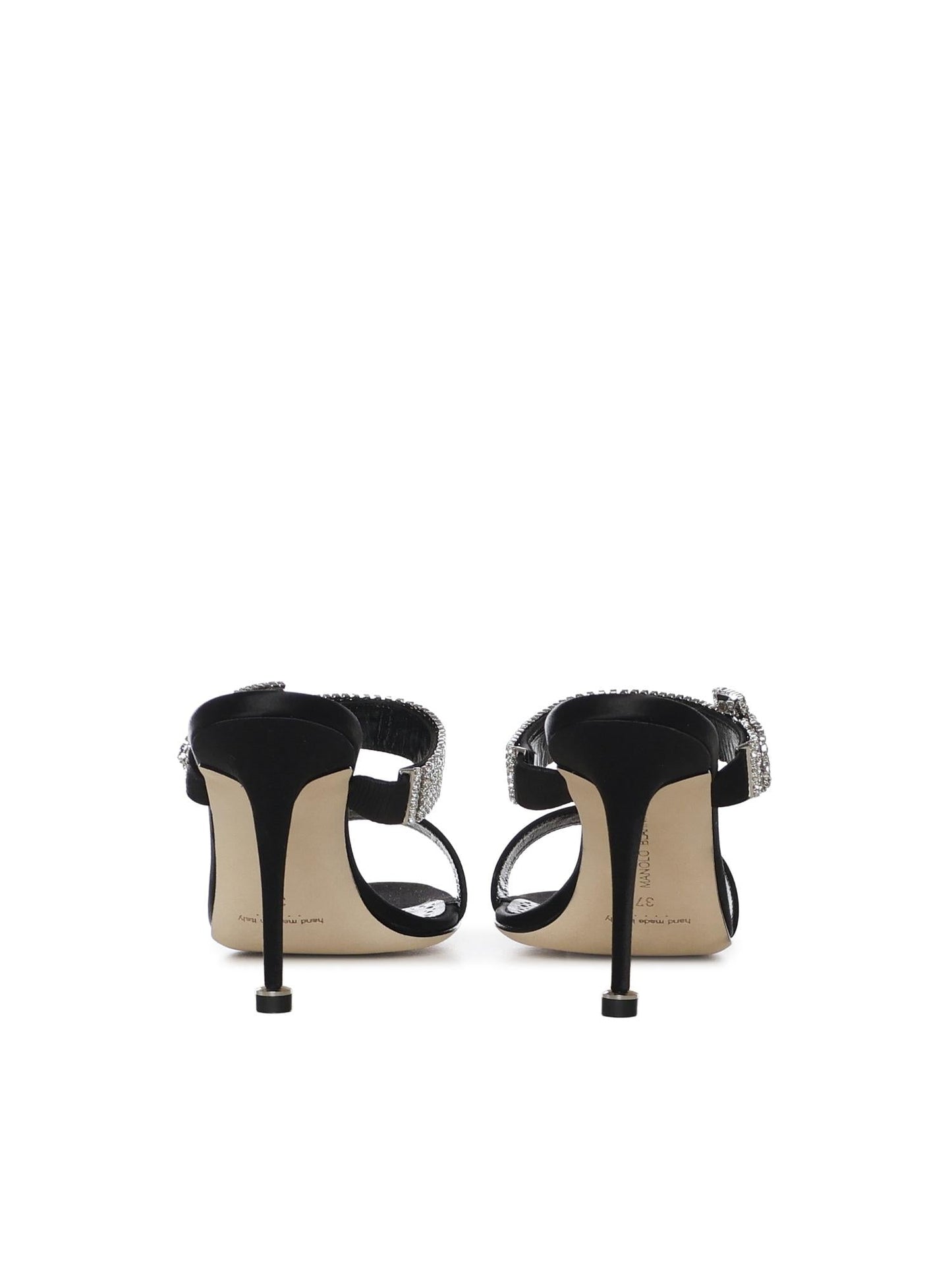 Mules Fibolta in raso con cristalli