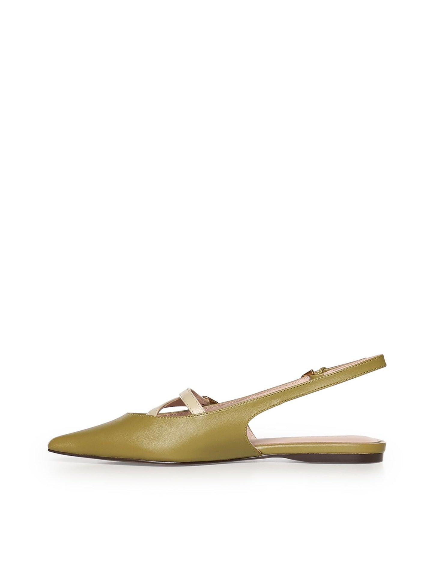 Ballerine slingback in pelle