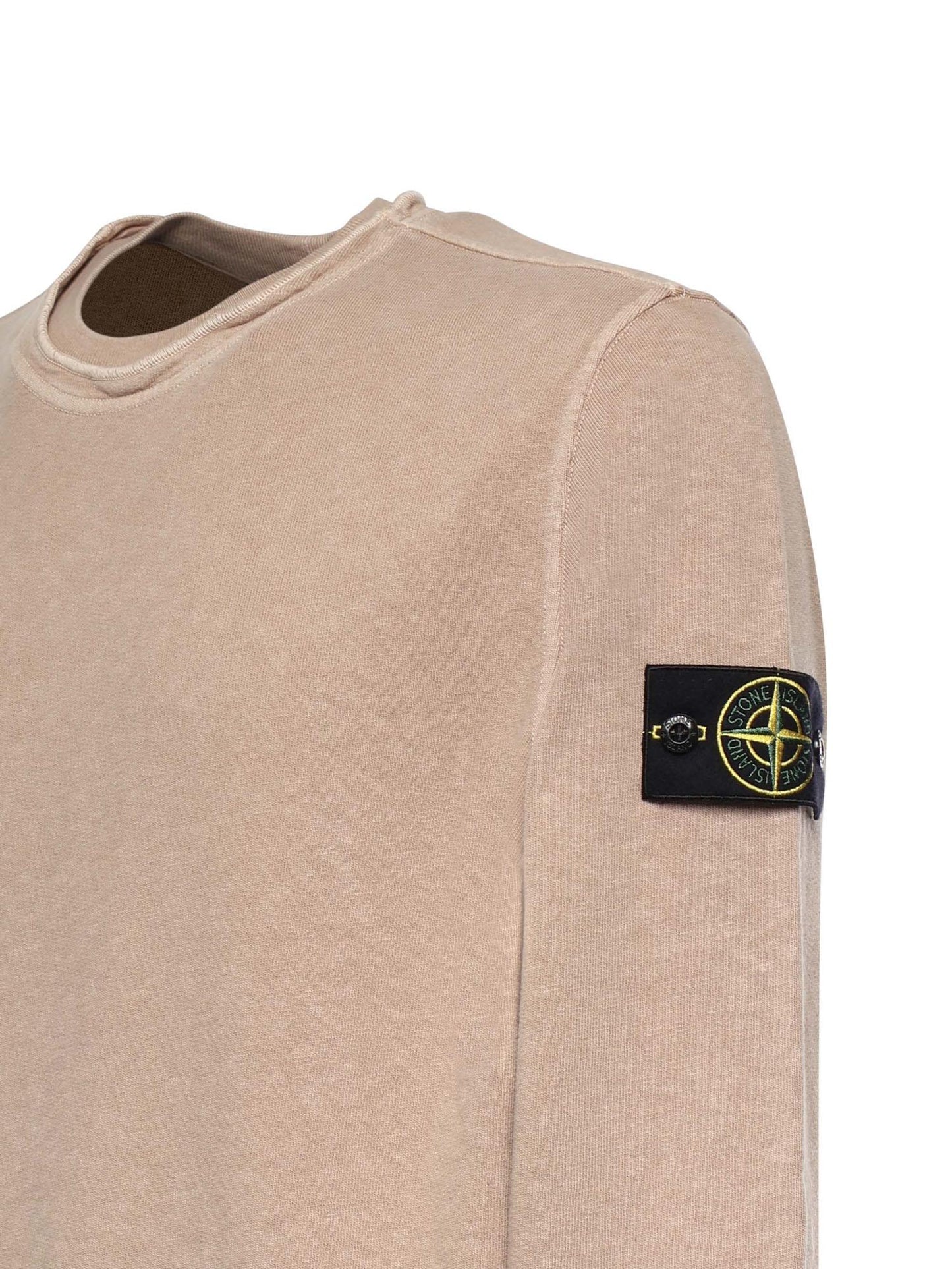 Felpa in cotone malfilé con logo