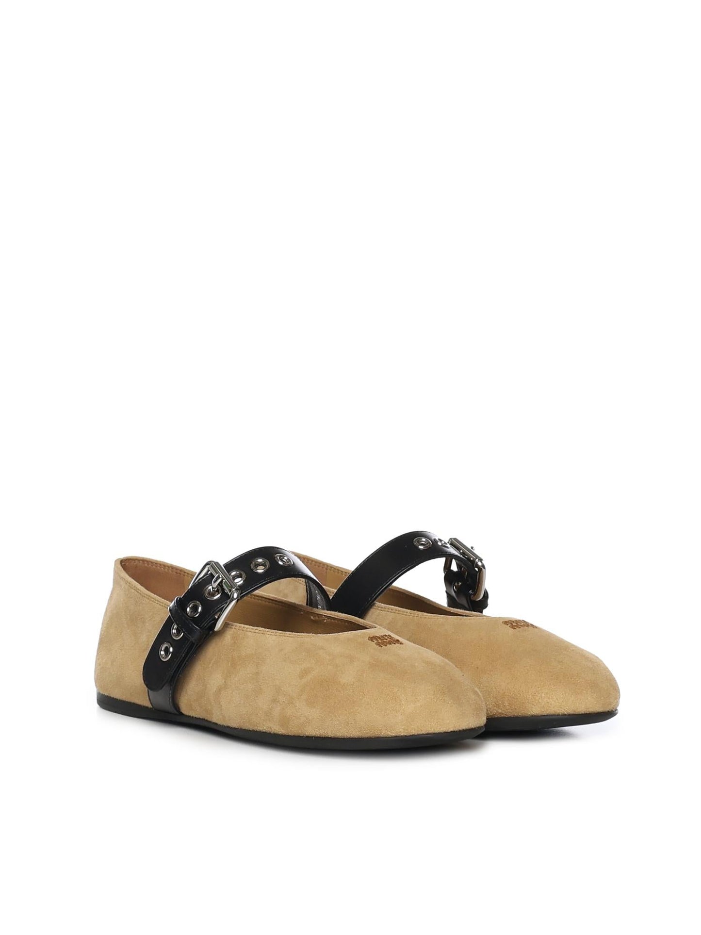Ballerine in pelle scamosciata