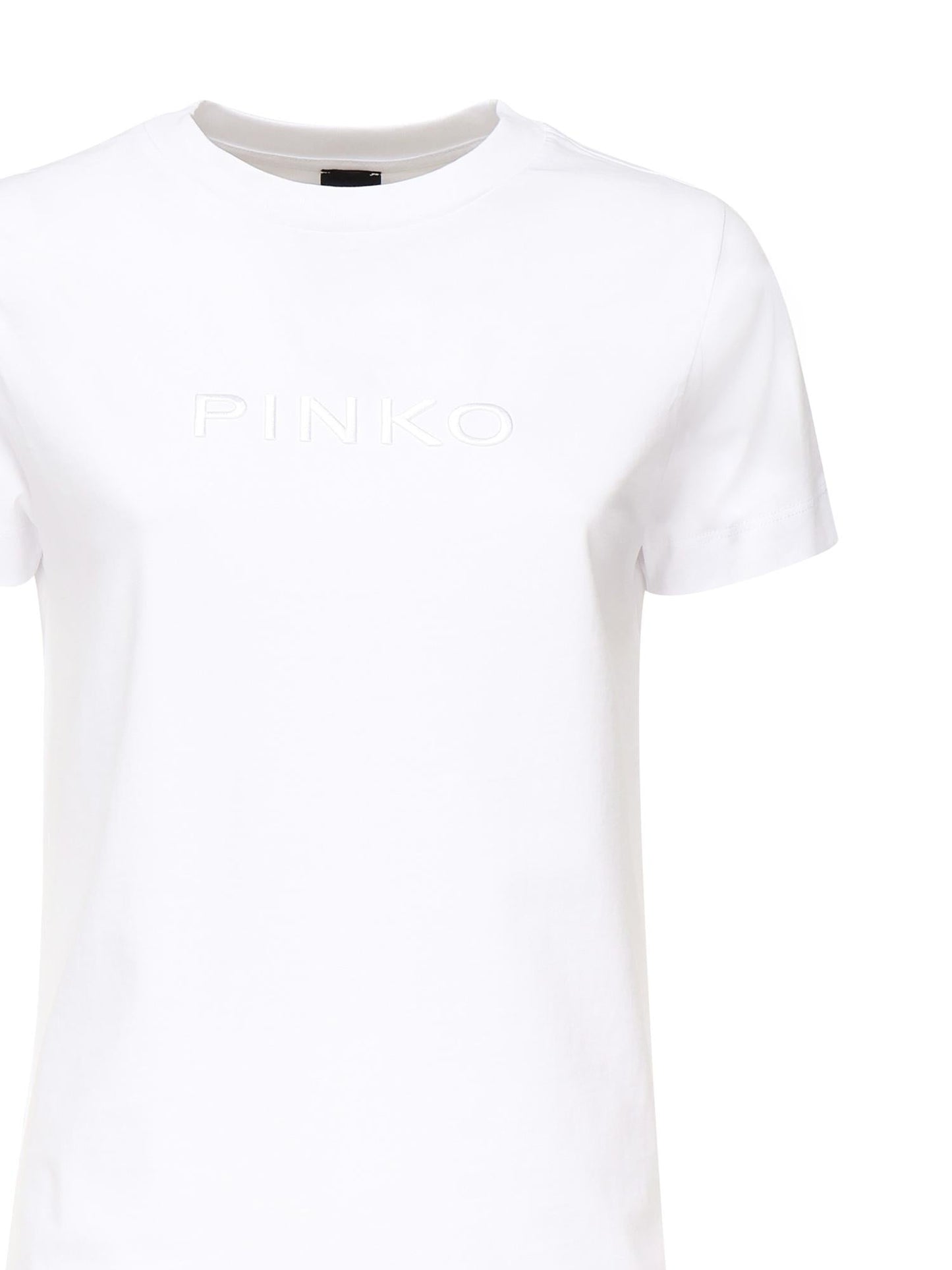 T-shirt con ricamo logo lettering